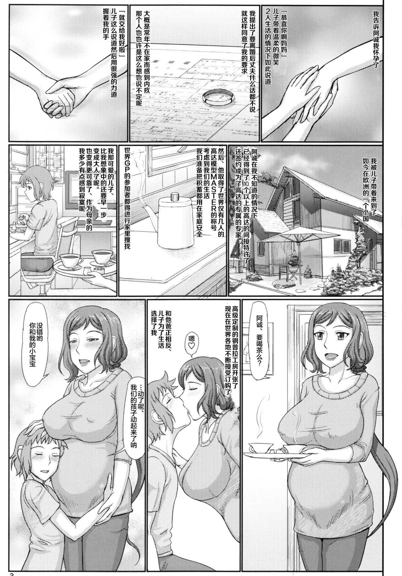 (C89) [Gouon (SWA)] Haha Netori 5 Mama Tenchou wa Haha Kara Tsuma Ninaru (Gundam Build Fighters) [Chinese] [罗洁爱儿个人汉化] page 3 full