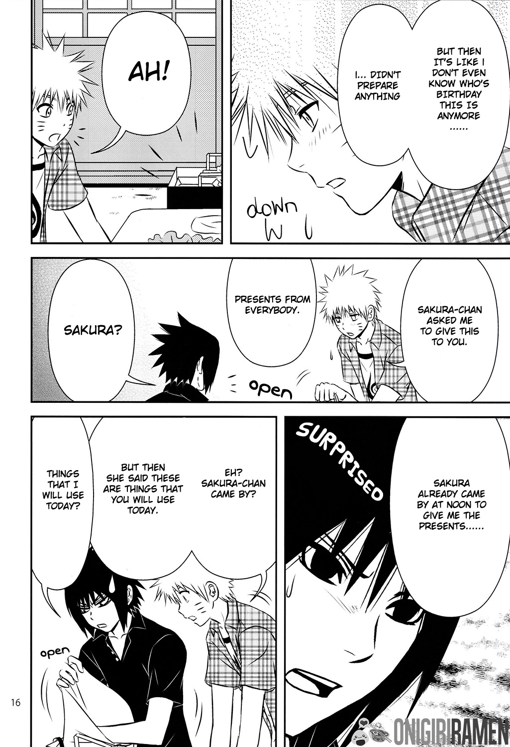 (C80) [@ Harukaze Shunpoo (Shunpoo)] SASUKE ♥ HAPIBA!! (Naruto) [English] [Onigiri Ramen] page 16 full