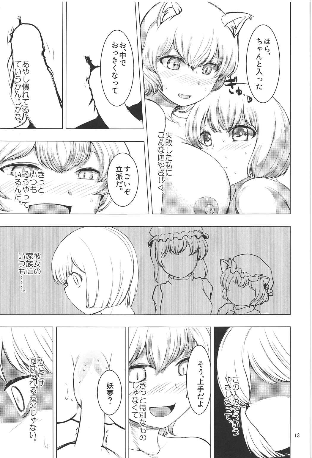 (C91) [Chicken Nugget Gyuuniku Aji (Sadahiro)] Zenra Misshitsu 24-ji (Touhou Project) page 12 full