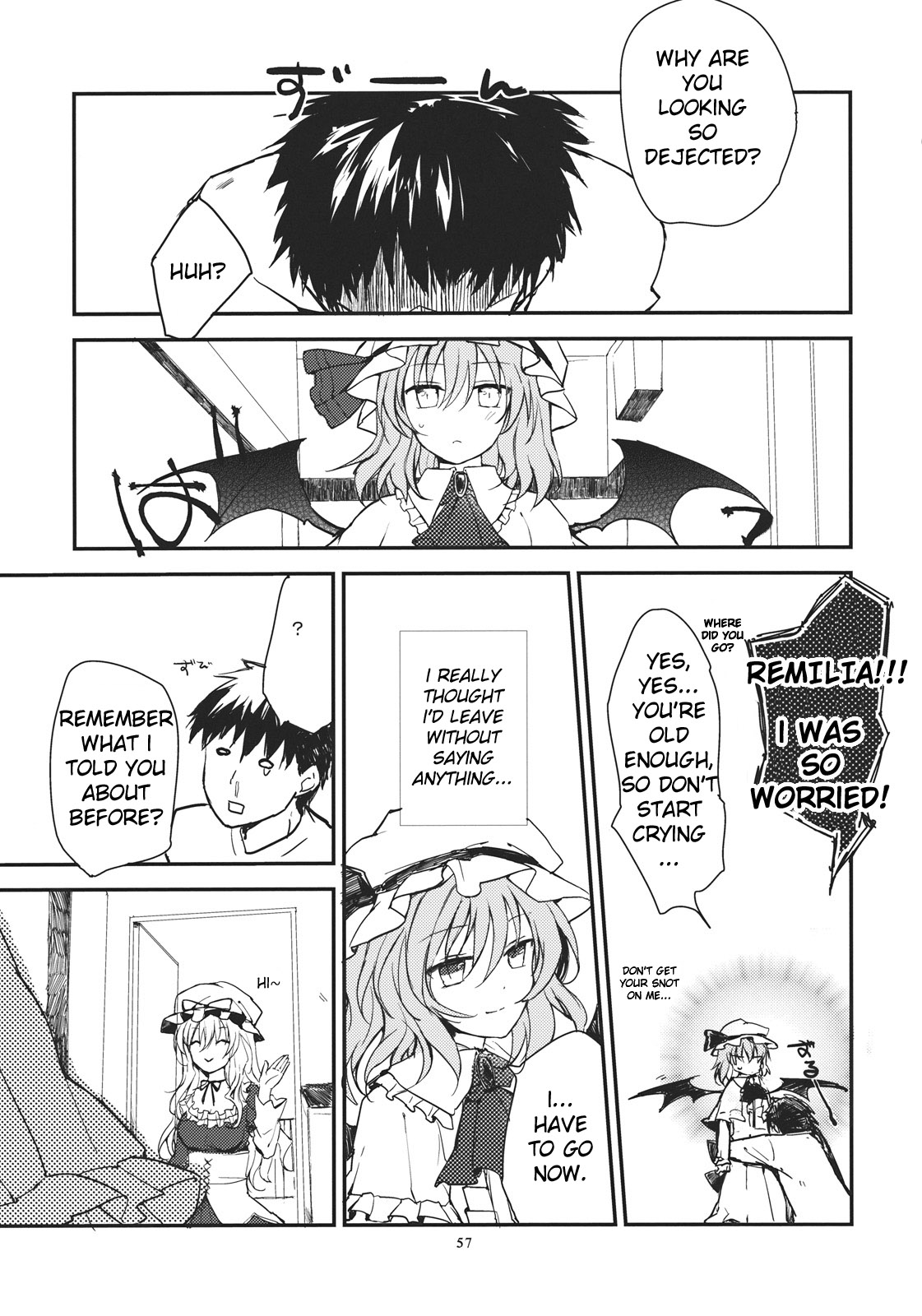 (Reitaisai 9) [Mikkamisaki (Nadzuka)] Remilia ga Genjitsukyou Iri | Remilia in My Hometown in Reality (Touhou Project) [English] [Yendi] page 57 full