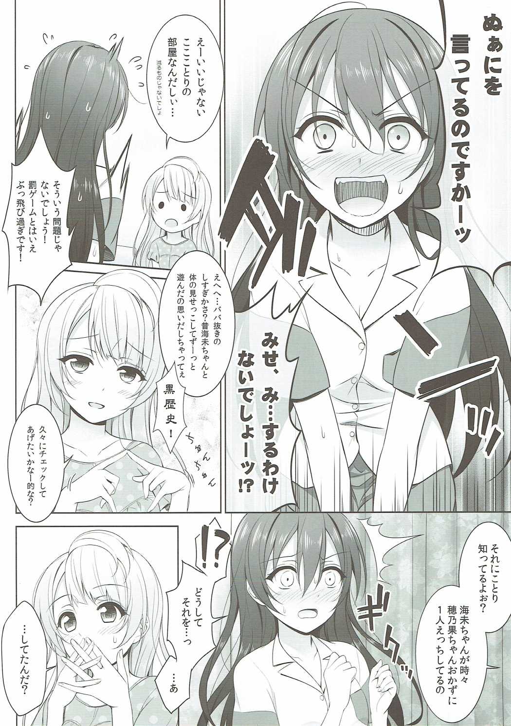 (KotoUmi Logic) [39xream (Mikuta)] Batsu Game wa Solo Sex (Love Live!) page 7 full