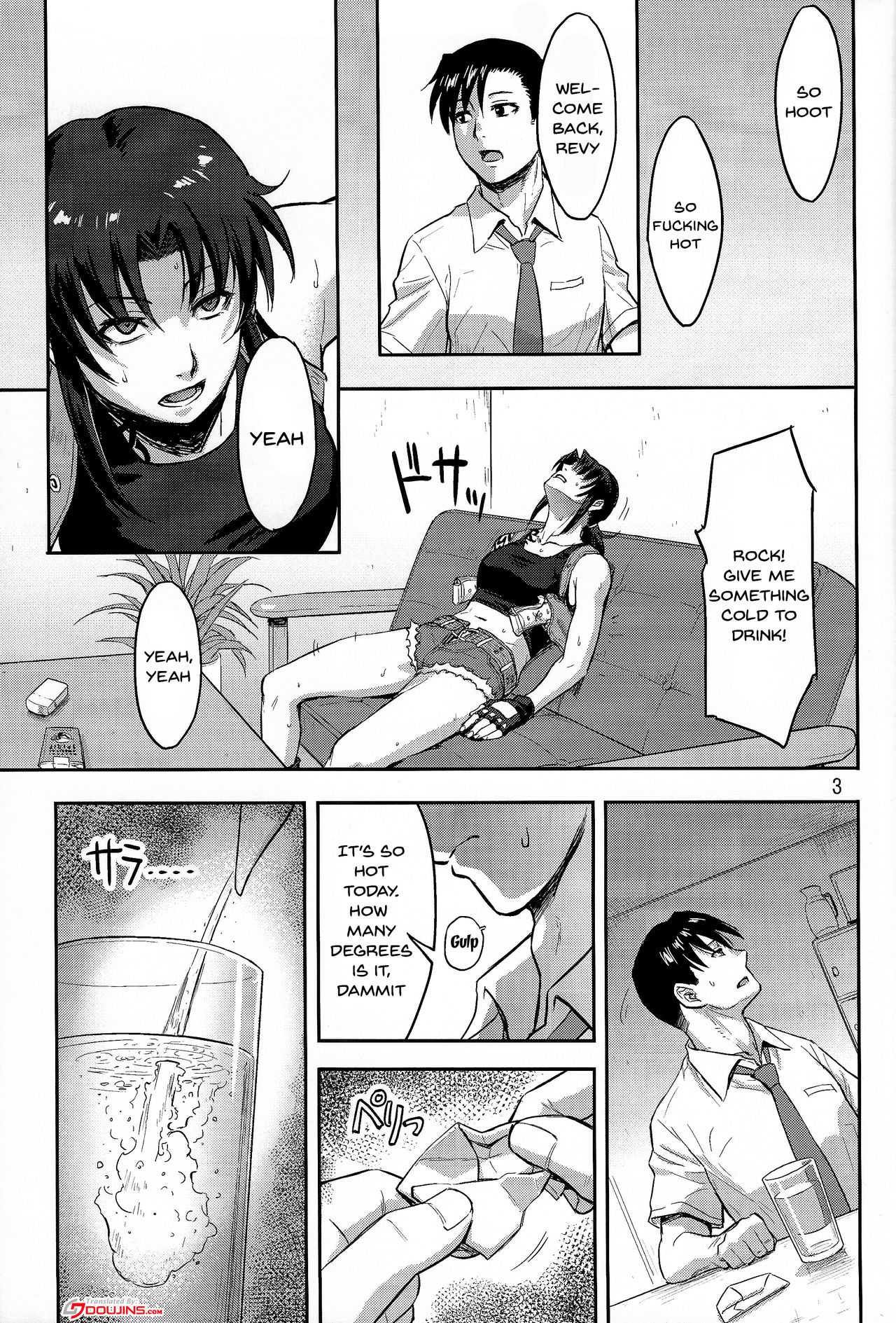 (C93) [AZASUKE WIND (AZASUKE)] Sleeping Revy (Black Lagoon) [English] {Doujins.com} page 2 full