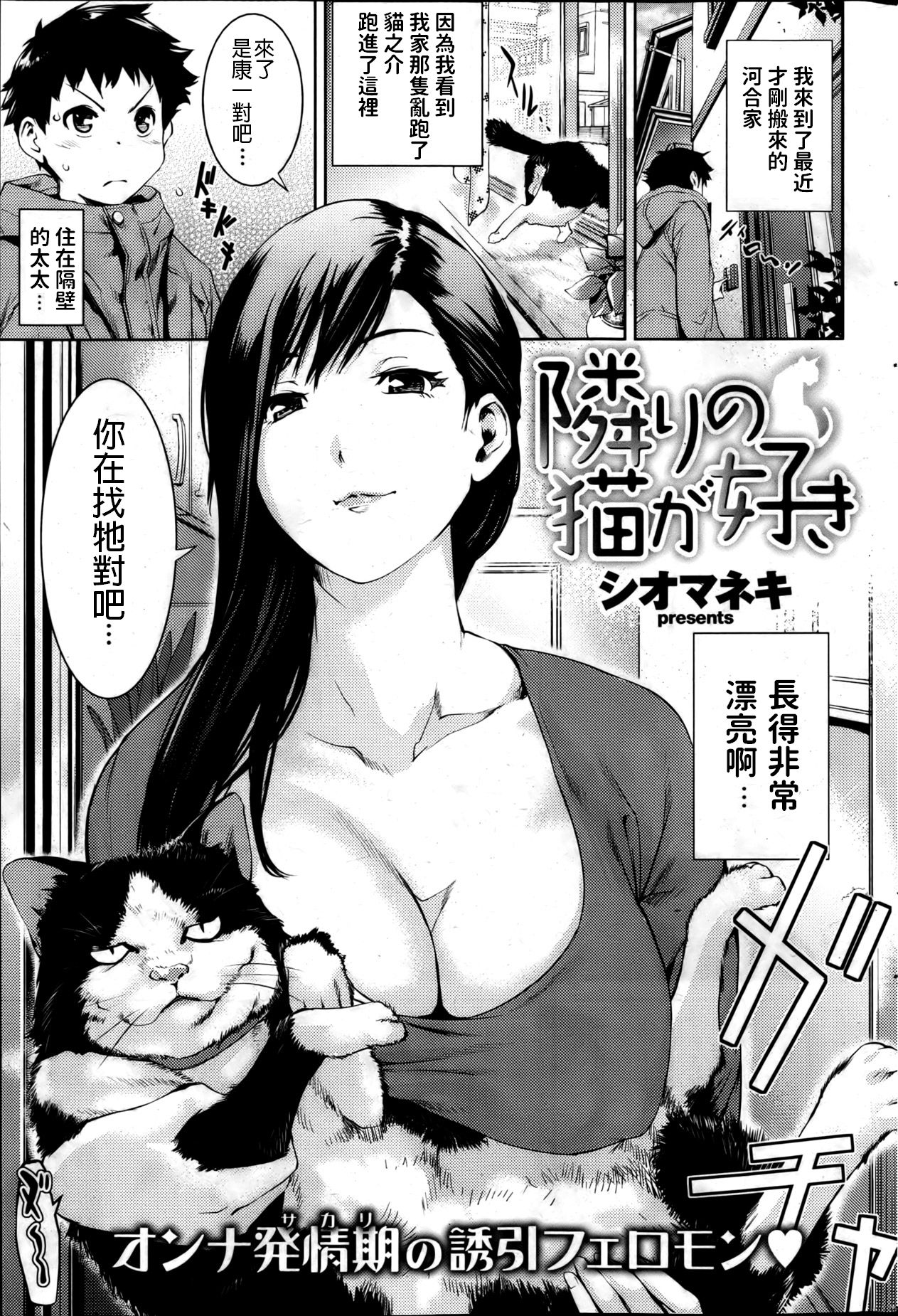 [Shiomaneki] Tonari no Neko ga Suki (COMIC Shitsurakuten 2013-04) [Chinese] page 1 full
