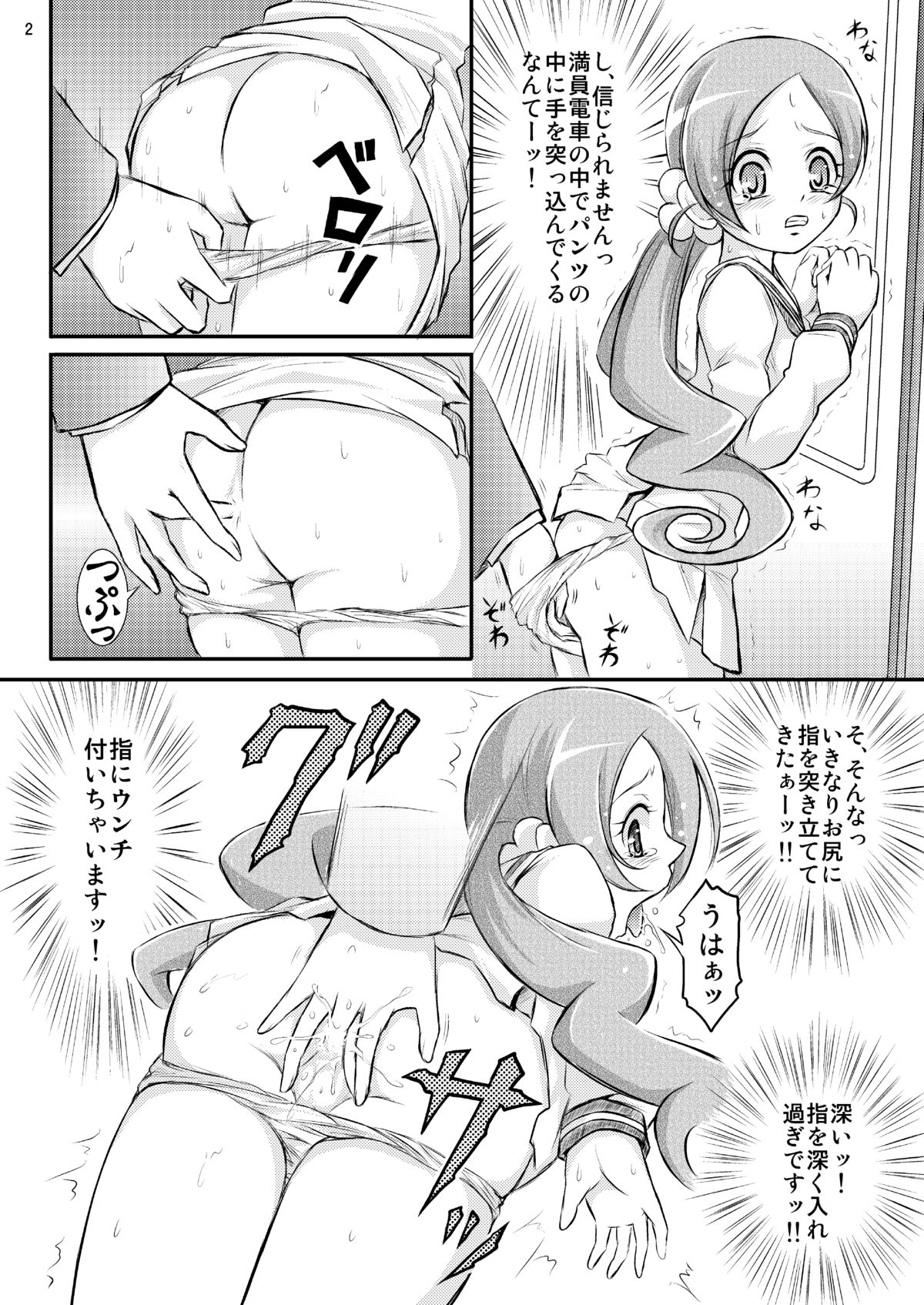 [Himitsu Doyoubi (Matsutaka Zon)] Ukkari!? Chikan Densha Saikyou-sen ni Nocchaimashita!! (HeartCatch PreCure!) [Digital] page 3 full