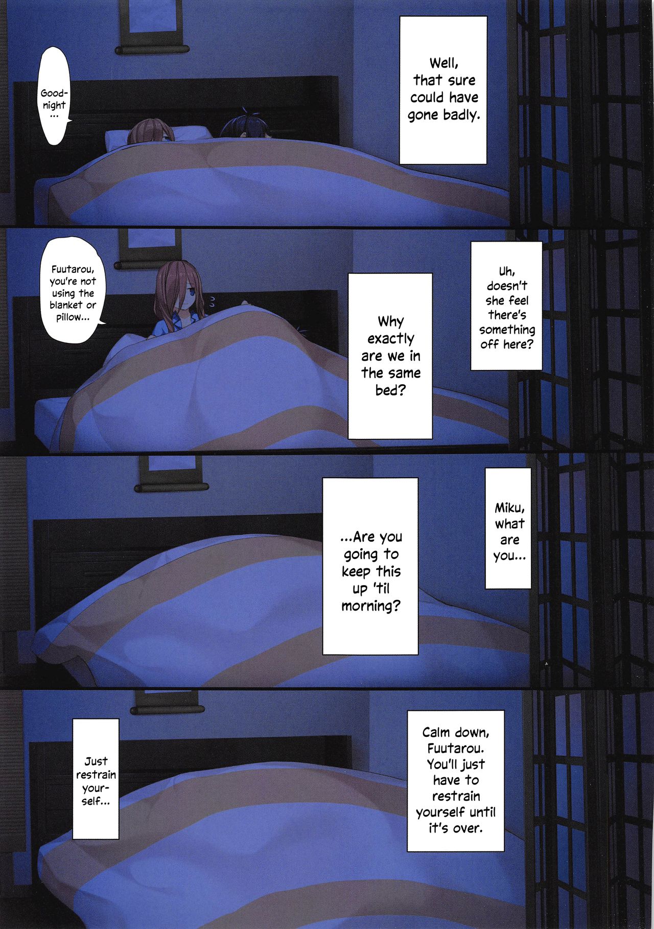 (CT35) [KAROMIX (karory)] Miku ga Kisei Jijitsu o Tsukuru Hon | A Comic in which Miku Makes it Official (Gotoubun no Hanayome) [English] [Zakamutt + Varrel] page 6 full