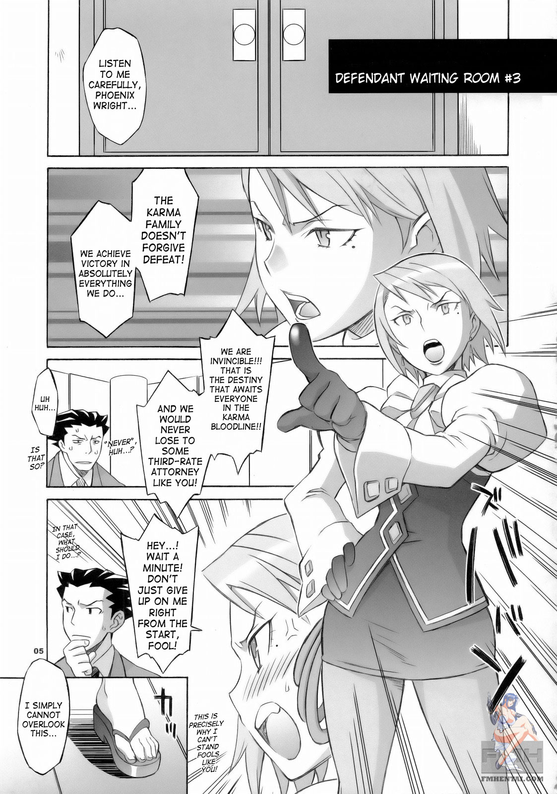 (SC32) [Wagamama Dou (Syowmaru)] Gyakuten Shainban (Ace Attorney) [English] [SaHa] page 4 full