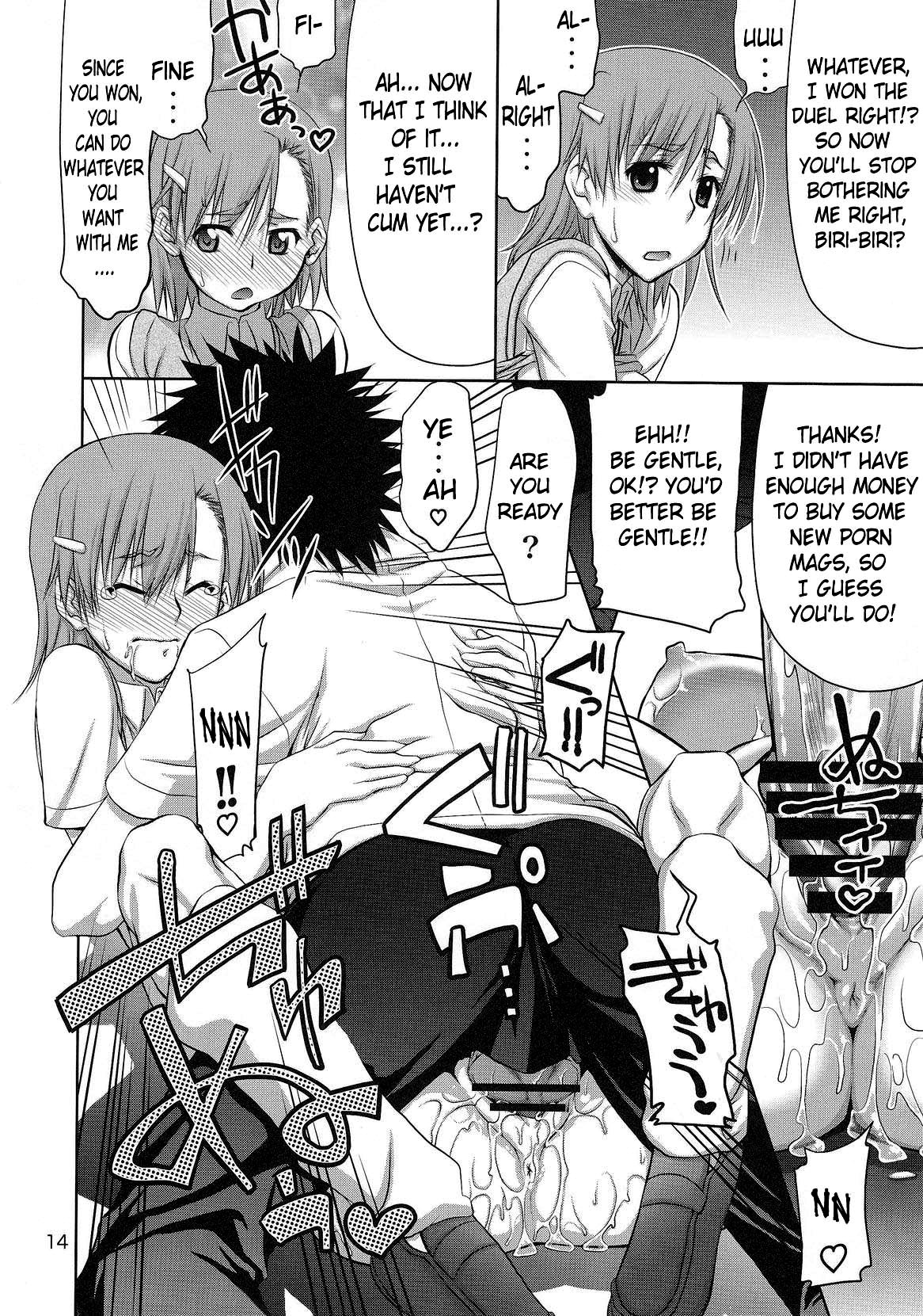 (C78) [GOLD RUSH (Suzuki Address)] Touma x Misaka's Moe Doujinshi (Toaru Majutsu no Index) [English] [doujin-moe.us] page 13 full