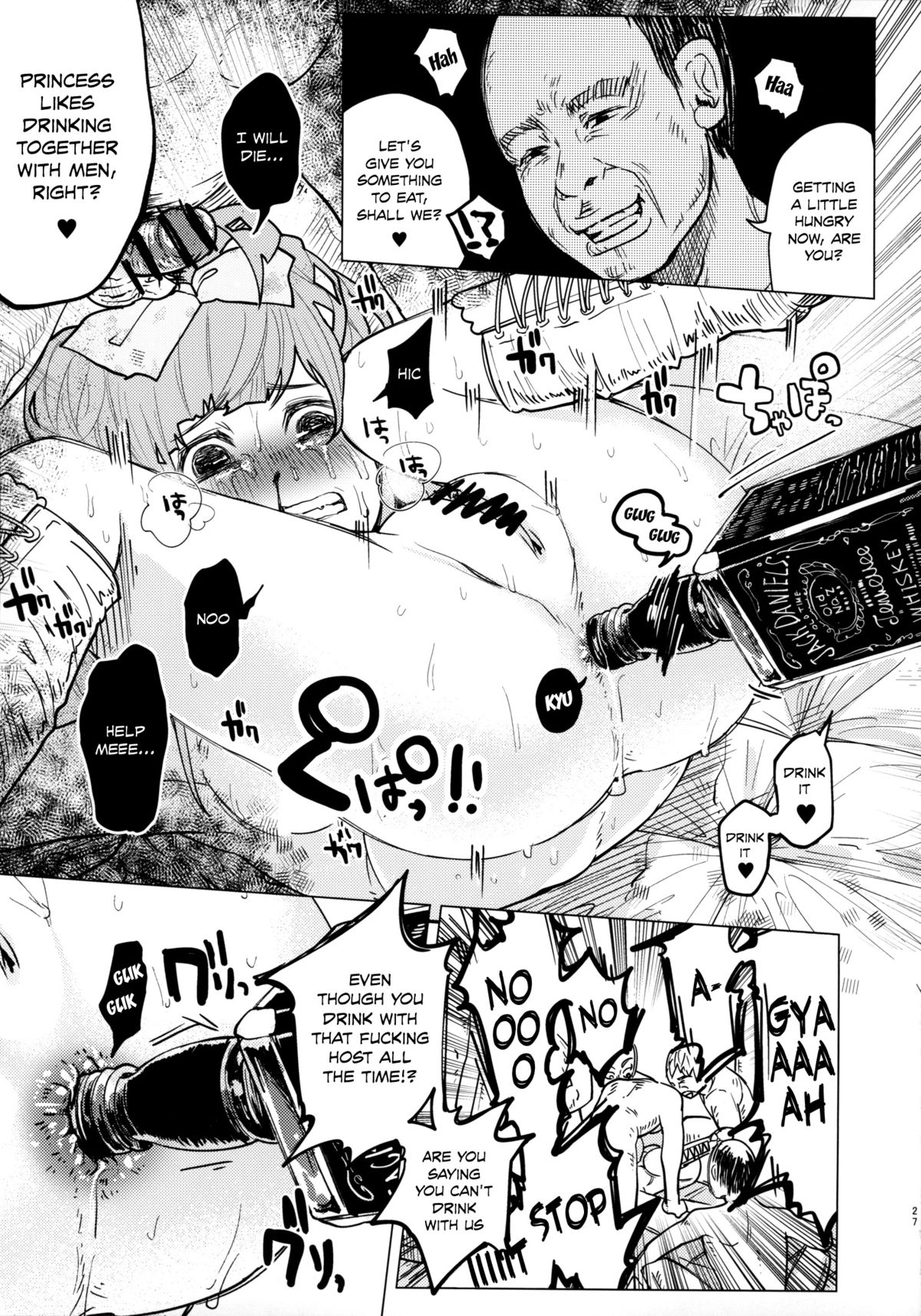 (COMITIA111) [Chemical Janky (Shiruka Bakaudon)] Menhera Hosukyou Bokobokorin! | Beating Up a Mental Host Club Frequenter Chick! [English] page 27 full