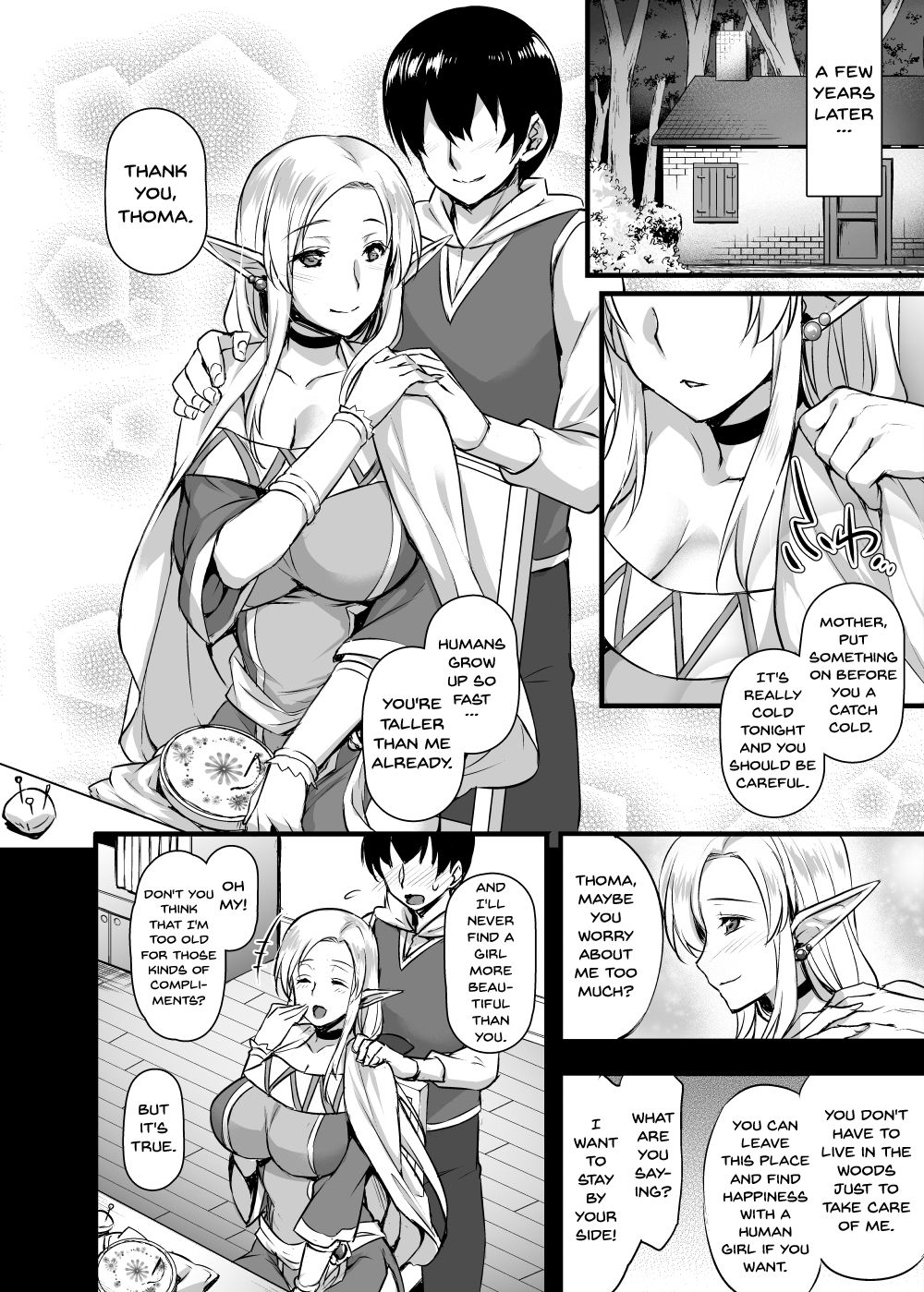 [Himeya (Abe Inori)] Elf no Okaa-san ~Giri no Musuko no Me no Mae de Orc ni Okasarete~ [English] {doujins.com} [Digital] page 5 full