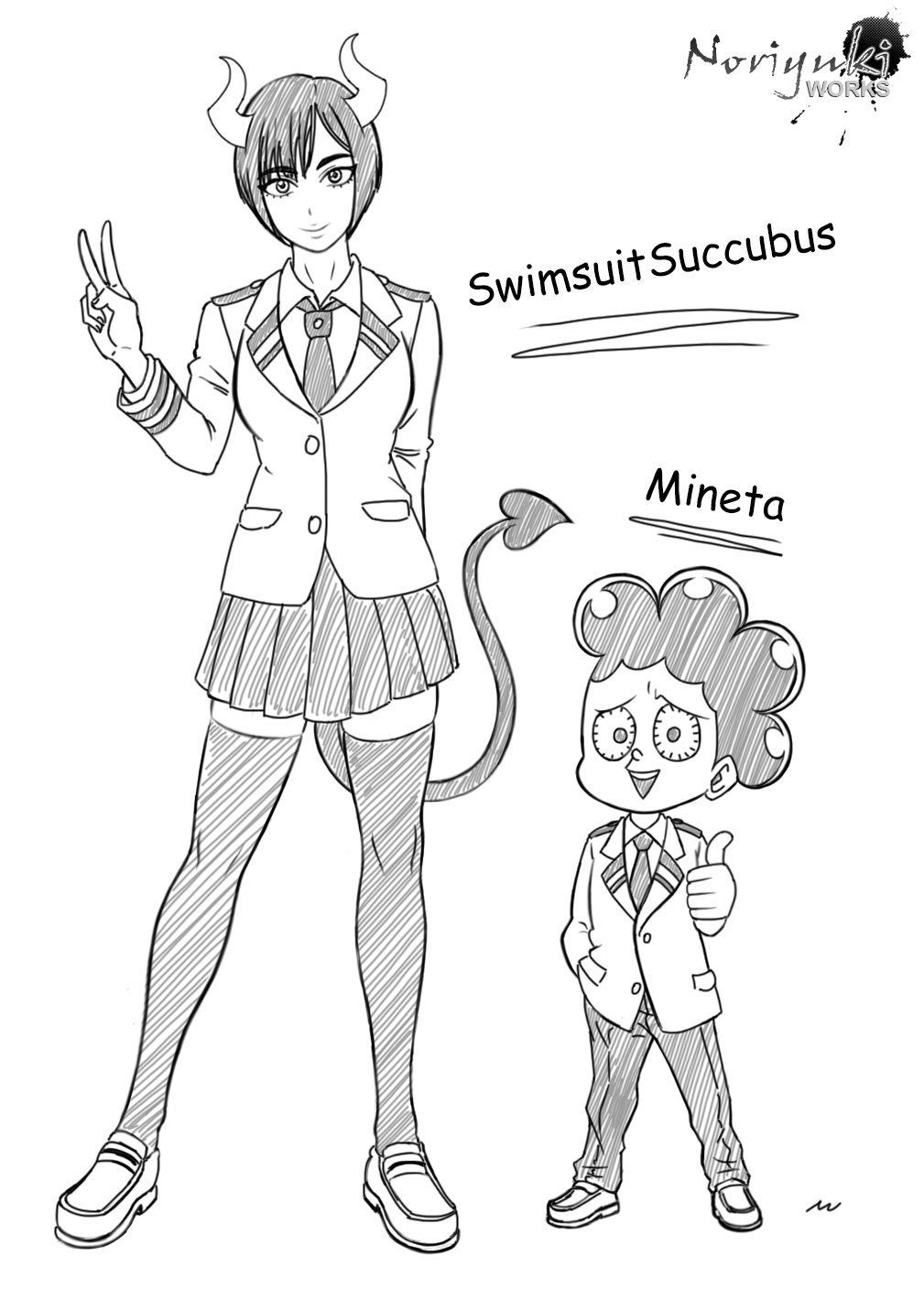 [NoriyukiWorks] SwimsuitSuccubus x Mineta (My Hero Academia) [English] page 1 full