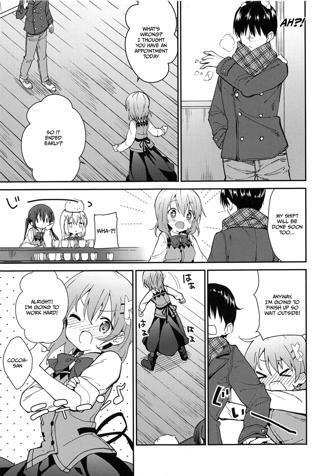 (C97) [Sekine (Sekine Hajime)] Attakai Kokoa wa Ikaga desu ka? - How about warm cocoa? (Gochuumon wa Usagi desu ka?) [English] [DKKMD Translations] page 6 full