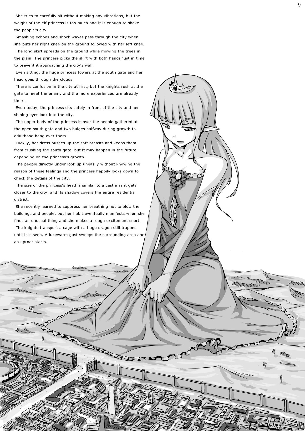 [Ochikonium (Ochiko Terada)] Kyo Onna Janee Kyodai Musume da! | Not Big Girl, It's Giantess! [English] {ydnkm} [Digital] page 9 full