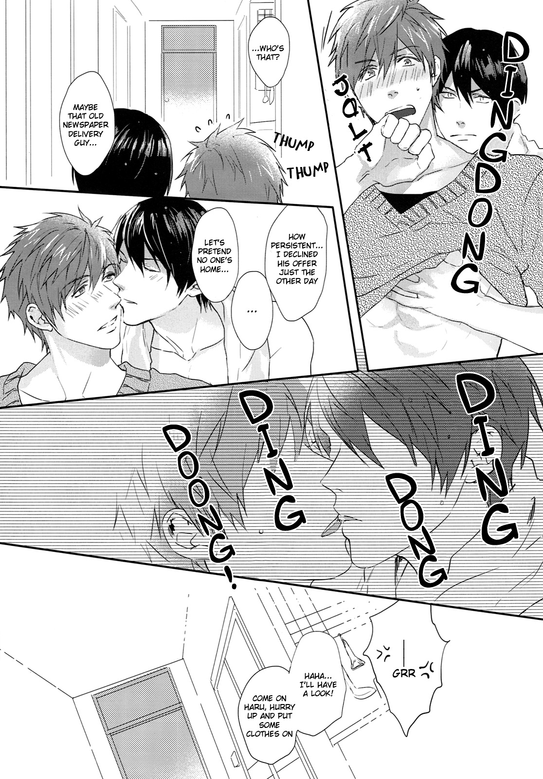 (C87) [SAKEPAPA (Ooki)] Yoru wa Oshizuka ni | The Silent Night (Free!) [English] [Holy Mackerel] page 8 full