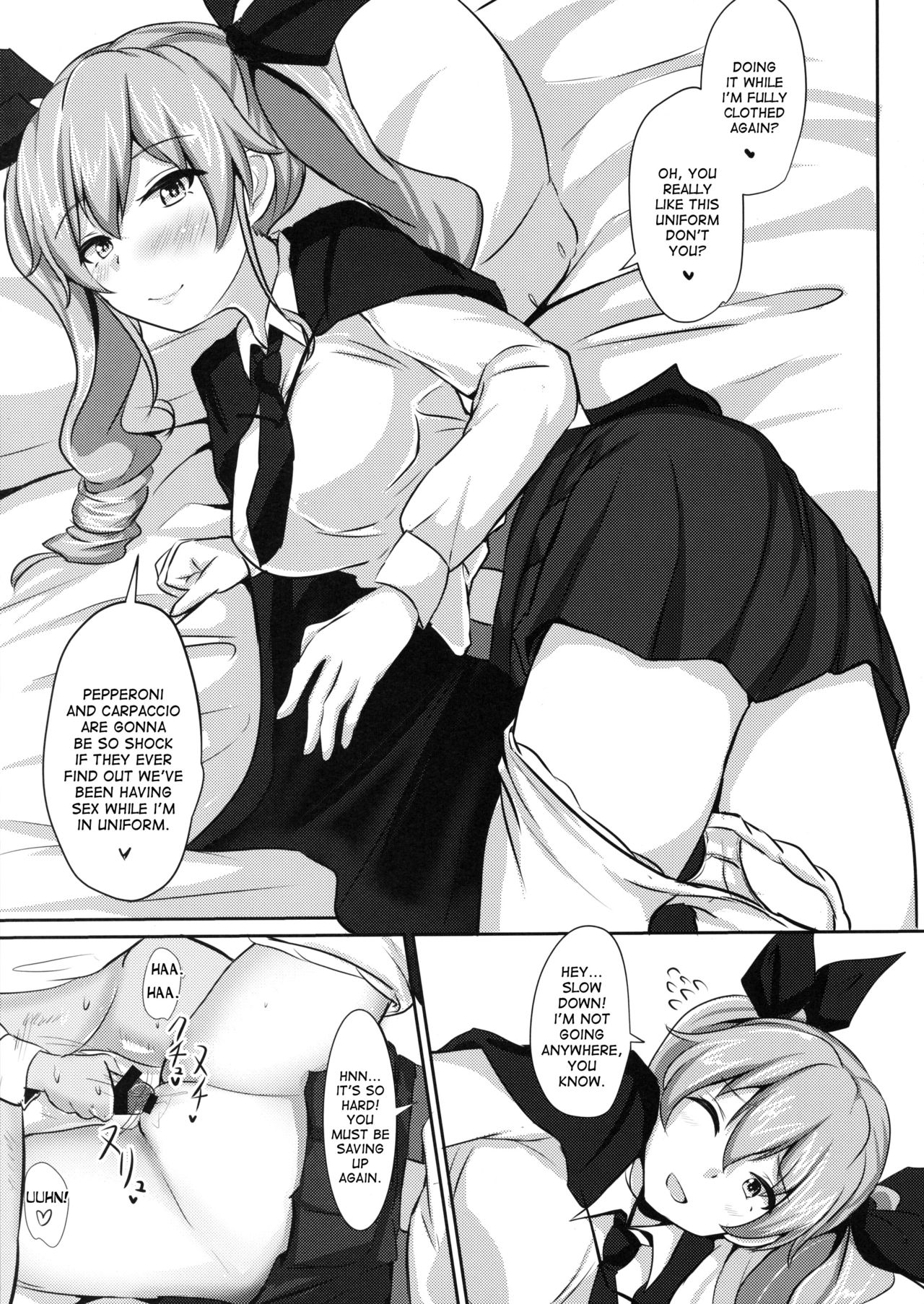 (C90) [Hakuginmokusei (Poshi)] Anchovy Nee-san White Sauce Zoe (Girls und Panzer) [English] [desudesu] page 16 full