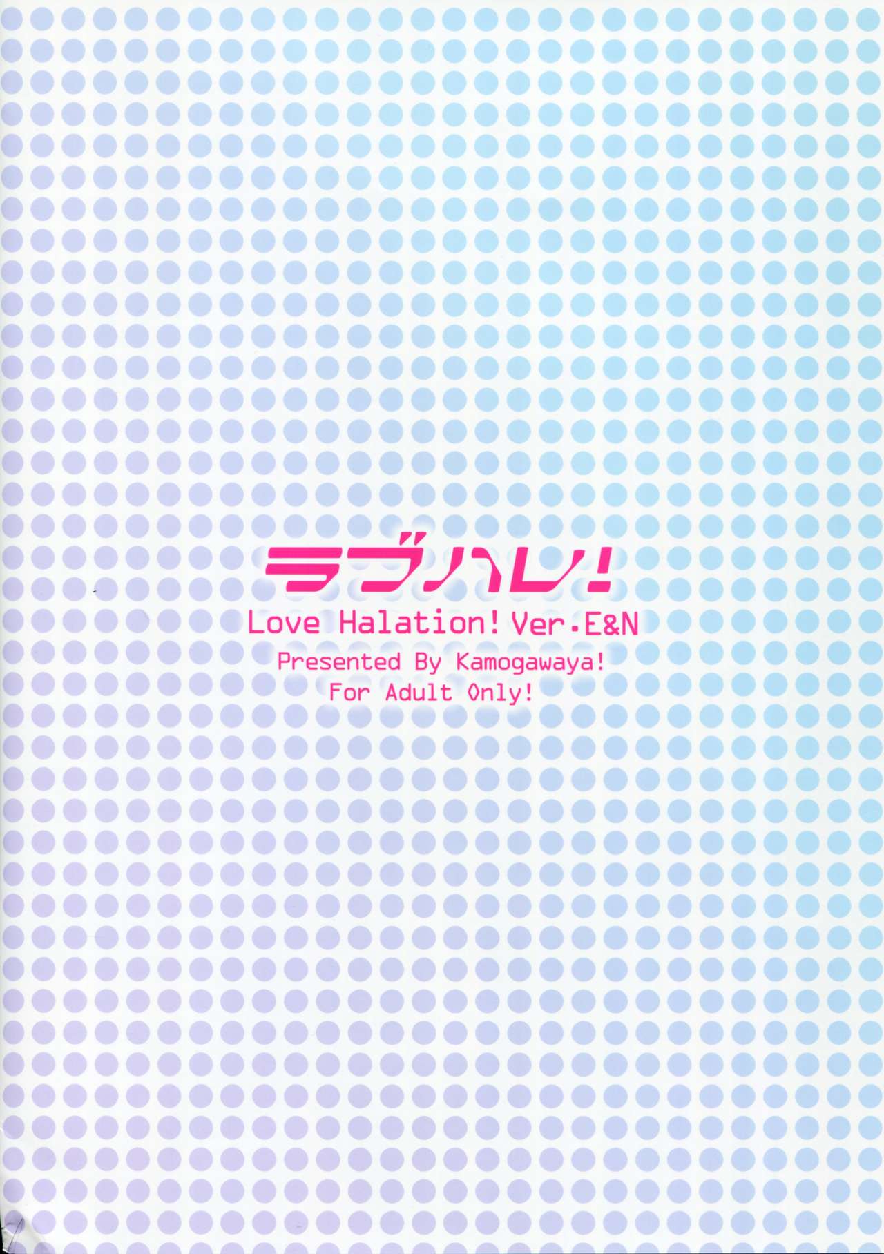 (C90) [Kamogawaya (Kamogawa Tanuki)] LoveHala! Love Halation! Ver.E&N (Love Live!) [Chinese] [网上打飞机个人汉化] page 3 full