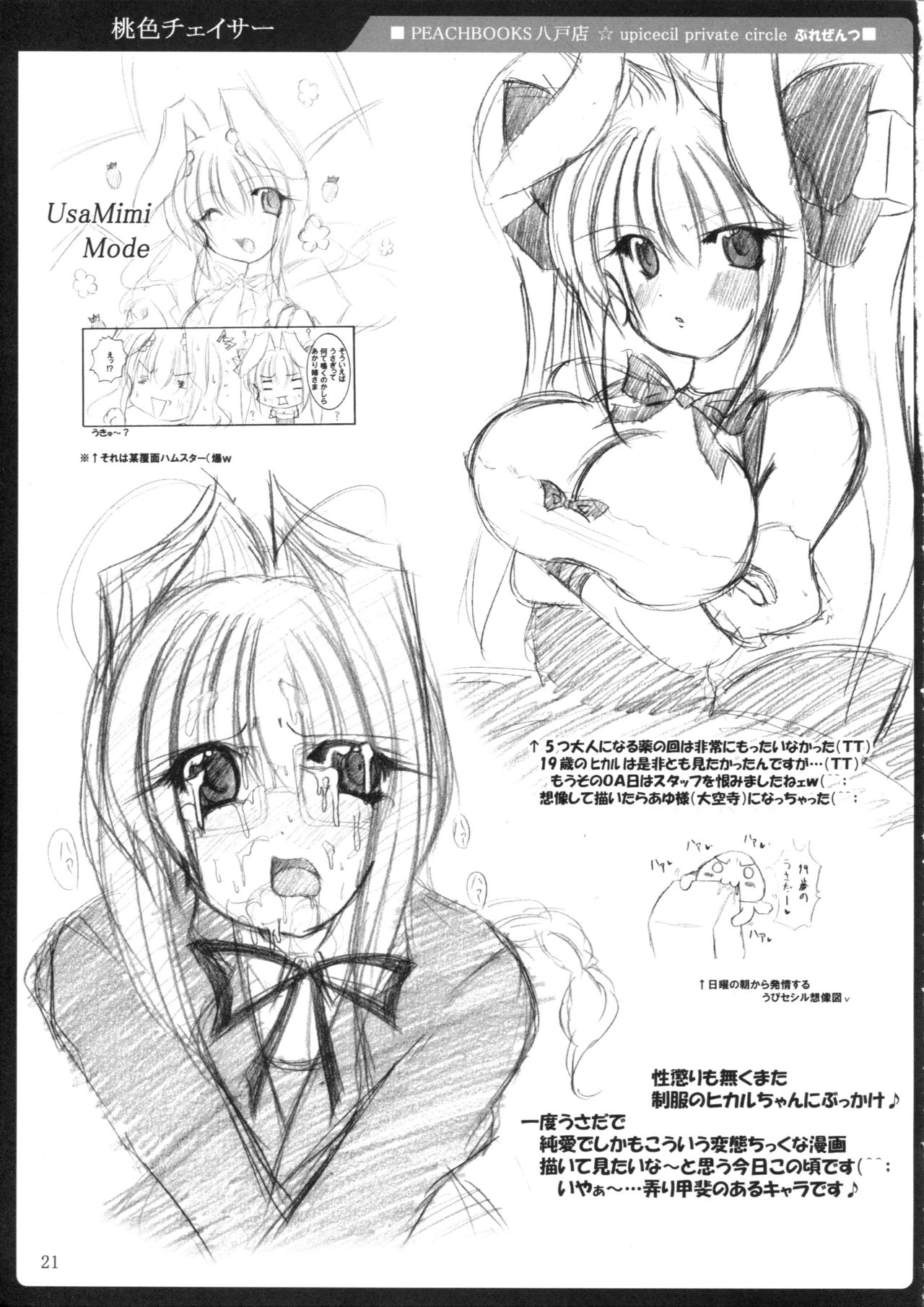 (C67) [PEACHBOOKS Hachinohe-ten (Upi Cecile)] Momo Iro Chaser (Di Gi Charat) page 22 full