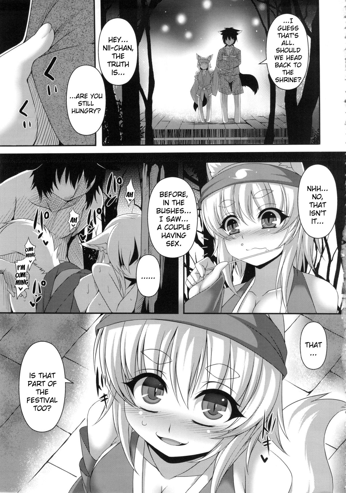 (C84) [Evo.R.B (Takayuki Hiyori)] Kitsunemimikko ni Matsuri no Tanoshisa wo Rikaisaseru Hon | A Book About Introducing a Fox-Eared Girl to Festivals [English] {doujin-moe.us} page 6 full