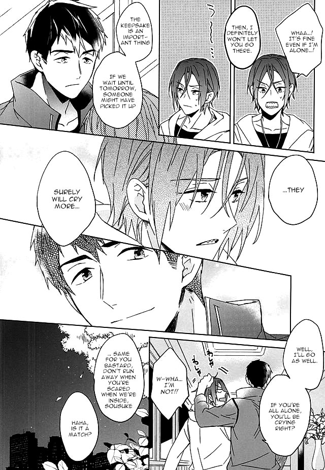 [Honetukiniku (Sebone)] seaside summer tune [Tokuten Clear File Tsuki] (Free!) [English] [Migi-ude] page 12 full