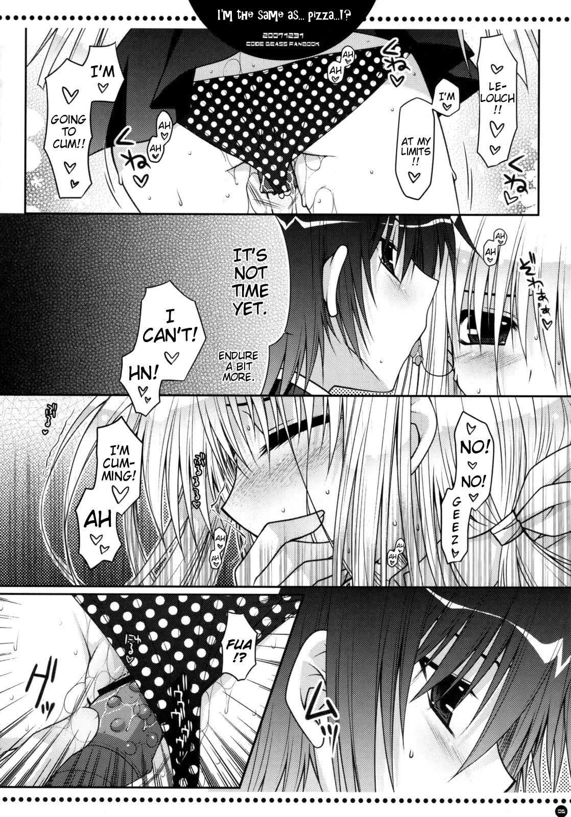 (C73) [PINK (Araiguma)] Ore wa...Pizza to Onaji nano ka... | I'm the same as... Pizza...!? (Code Geass: Lelouch of the Rebellion) [English] page 5 full