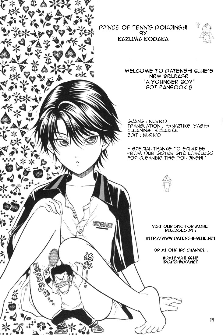 [K2 COMPANY (Kodaka Kazuma)] Toshishita no Otokonoko | Younger Boy (Prince of Tennis) [English] [Datenshi Blue] page 15 full