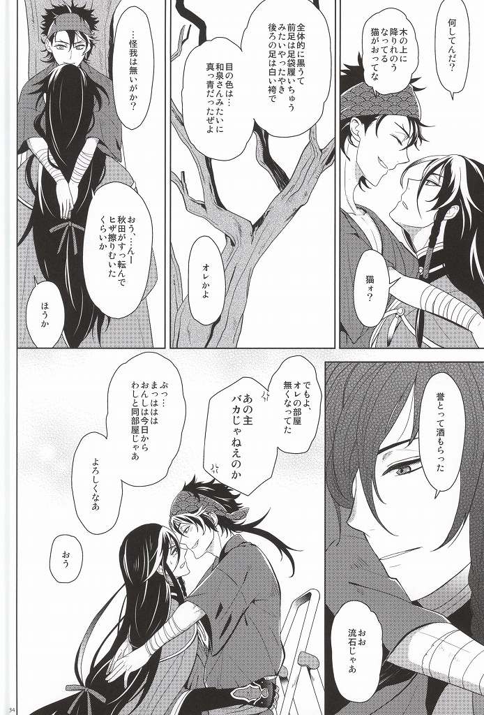 (C88) [Rabbit Foot (Mizusawa Sui)] IN THE DAWN (Touken Ranbu) page 33 full