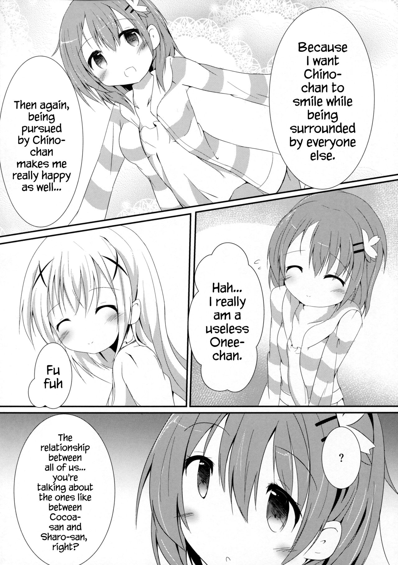 (COMIC1☆10) [Atelier Hinata (Hinata Yuu)] Sister or Not Sister?? (Gochuumon wa Usagi desu ka?) [English] {Hennojin} page 23 full