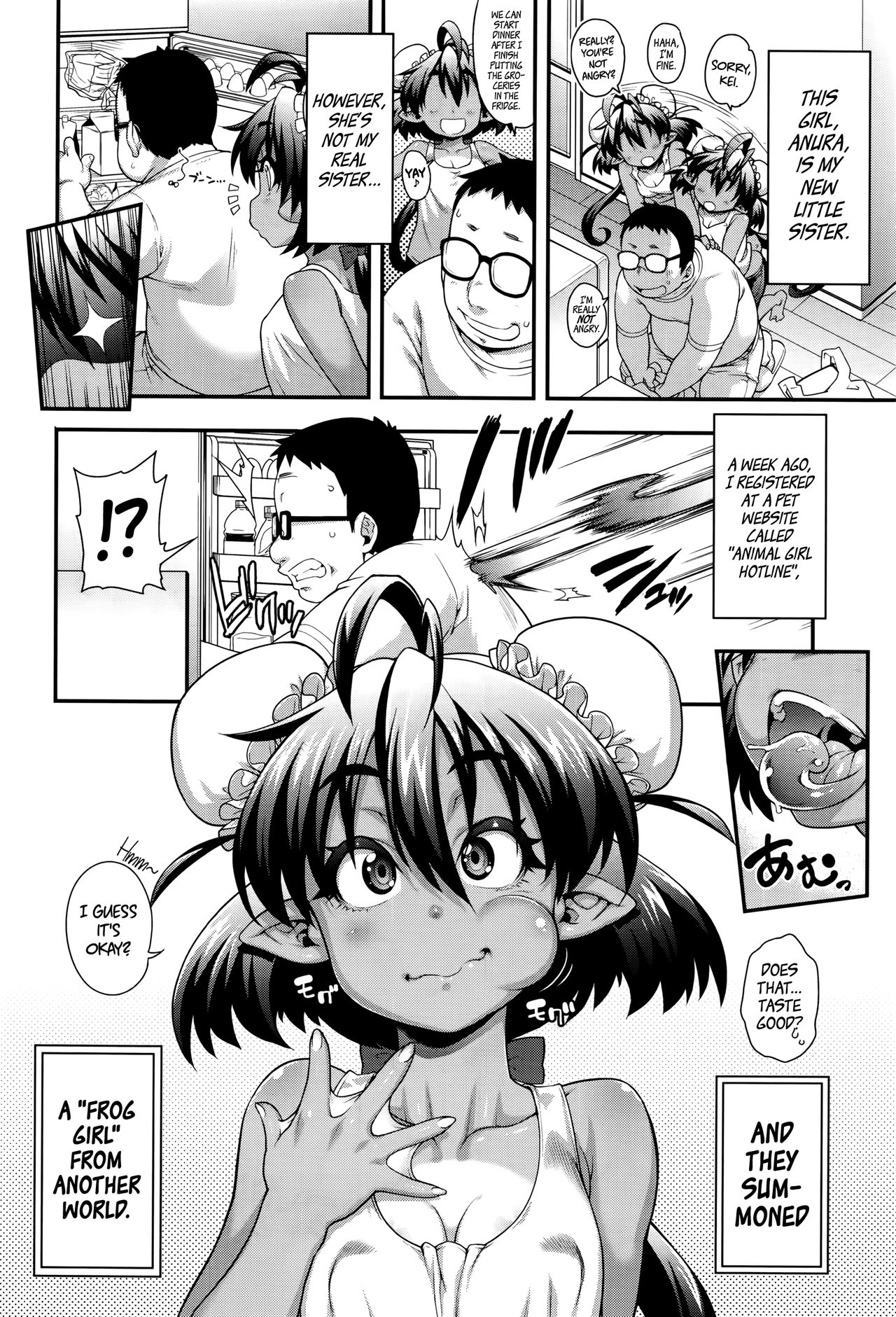 [Jun] Kemonokko Tsuushin ~Kaeruko Anura~ Animal Girl Hotline ~Frog Girl Anura~ (COMIC Unreal 2016-08 Vol. 62) [English] =Dark Mac + CW= [Decensored] page 2 full