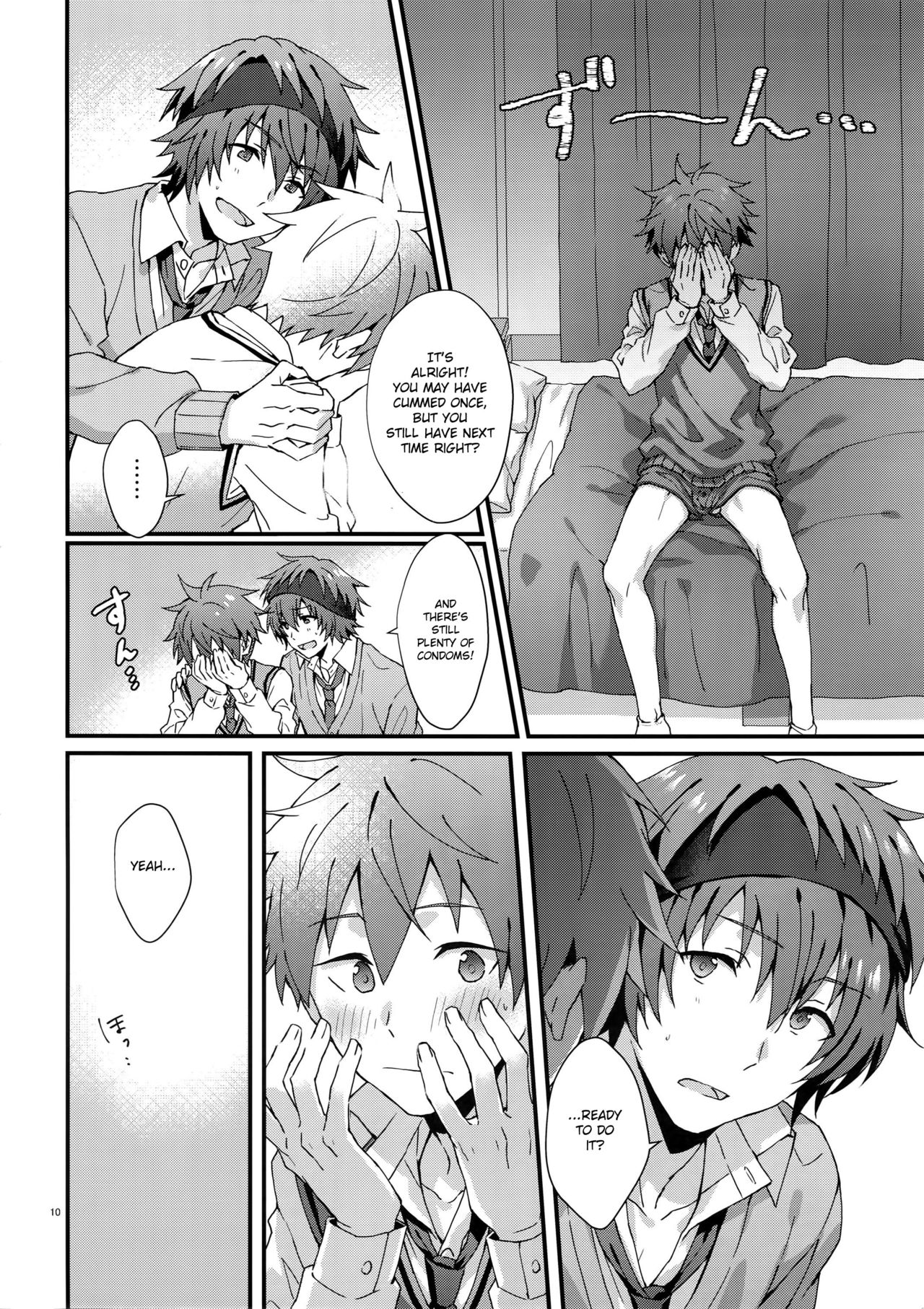 (SUPER MIRACLE FESTIV@L!! 2018) [Rofu Pukaj (Nesou)] Unexpected! Virgin Graduation (THE IDOLM@STER SideM) [English] [Anzu] page 9 full