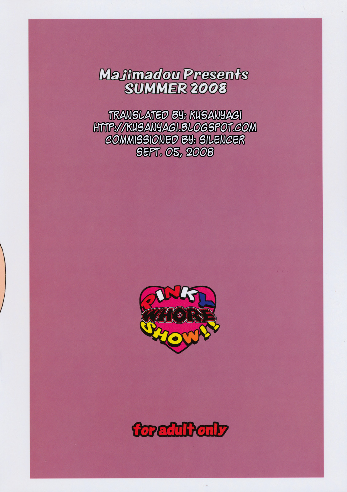 (C74) [Majimadou (Matou)] PINKY WHORE SHOW!! (One Piece) [English] [Kusanyagi] page 2 full