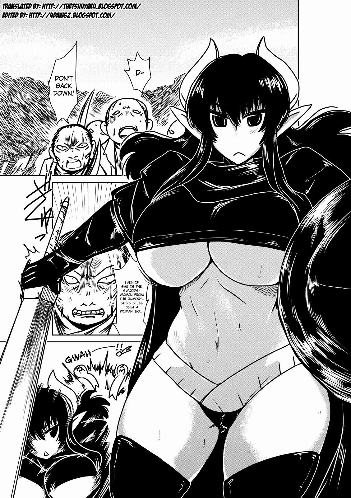 [Hroz] Succubus Kenshi to Obentou. | Lunch with a Succubus Swordswoman. [English] [4dawgz + Thetsuuyaku] [Digital] page 1 full