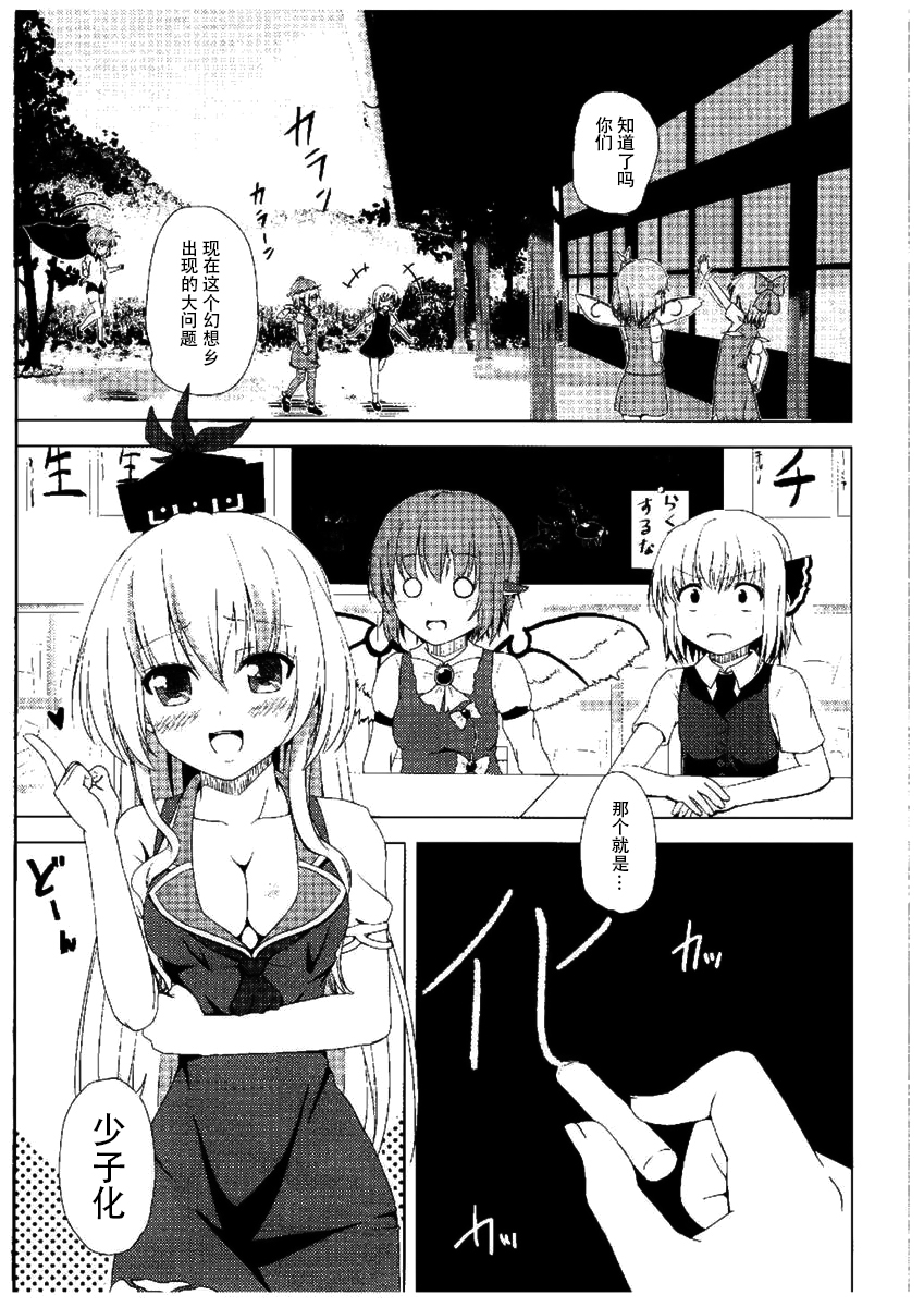 (Reitaisai 12) [Wasshoi Koubou (Hayami Sakura)] Terakoya Shoushika Taisaku (Touhou Project) [Chinese] [脸肿汉化组] page 3 full