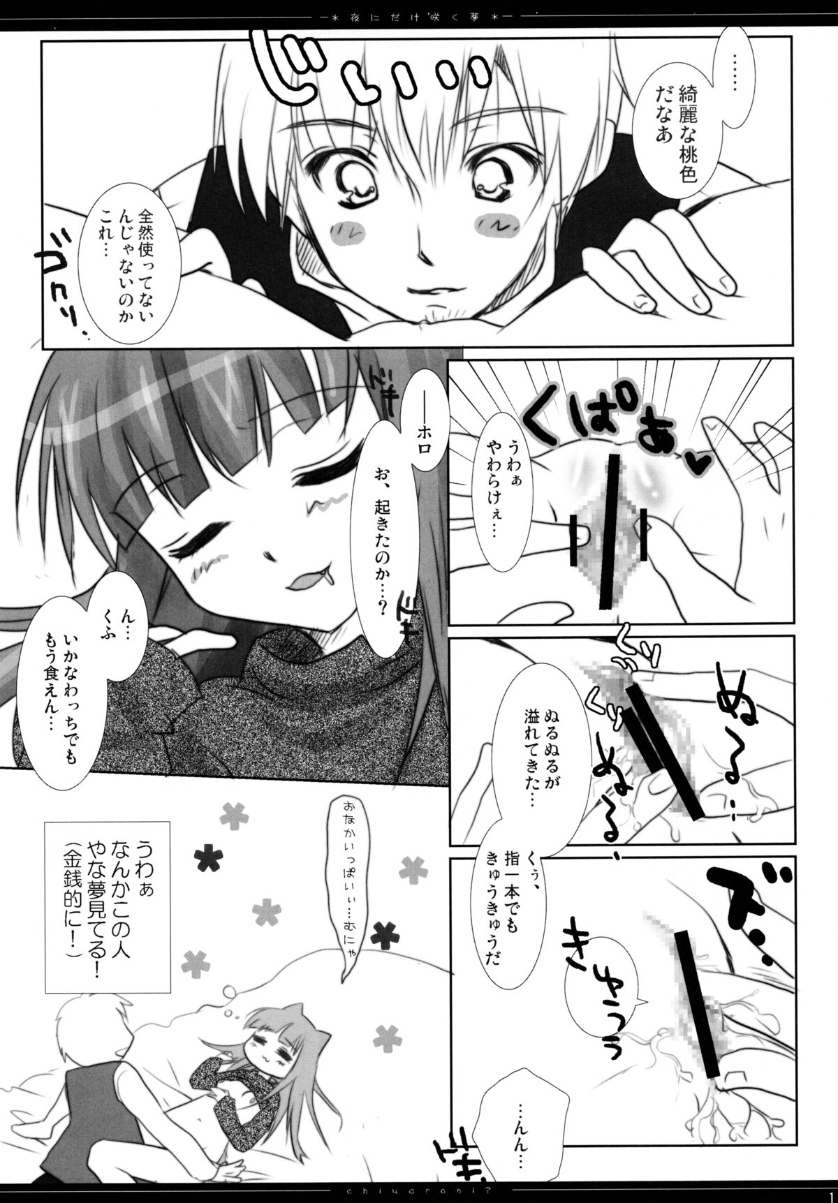 (C73) [Chimaroni? (Chimaro)] Yoru ni Dake Saku Yume (Spice and Wolf) page 10 full