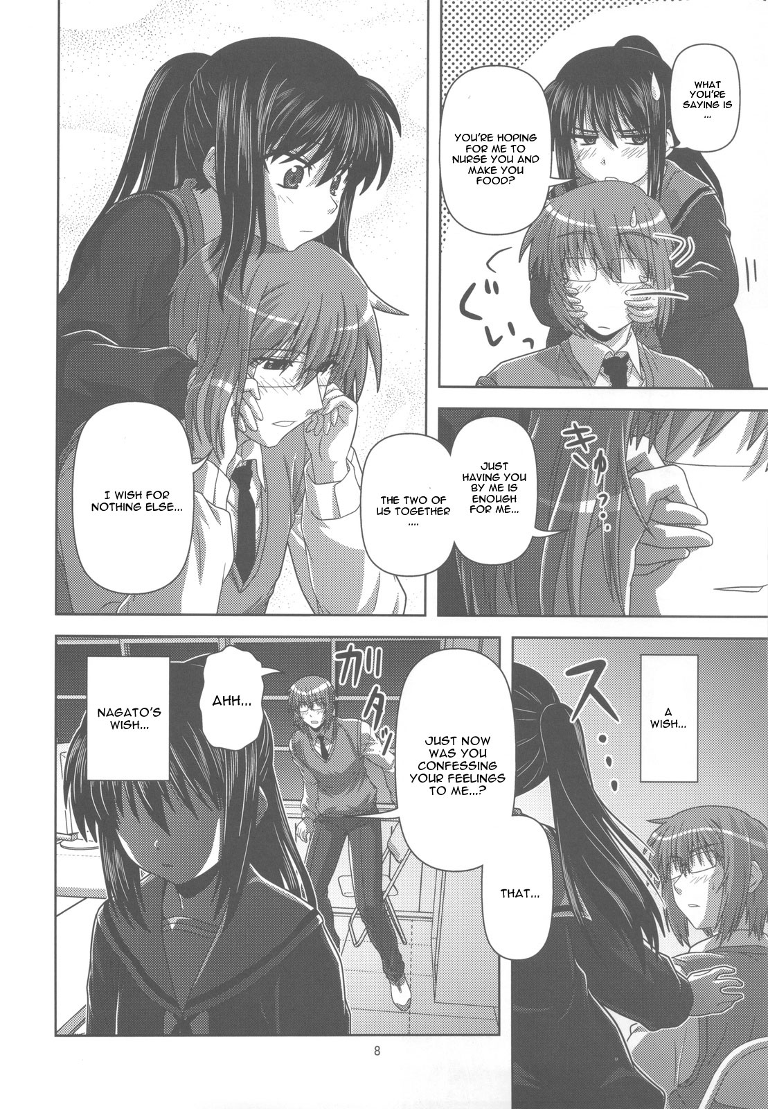 (COMIC1☆4) [Circle Credit (Akikan)] Kyonko de Shoushitsu (The Melancholy of Haruhi Suzumiya) [English] [CGrascal] page 7 full