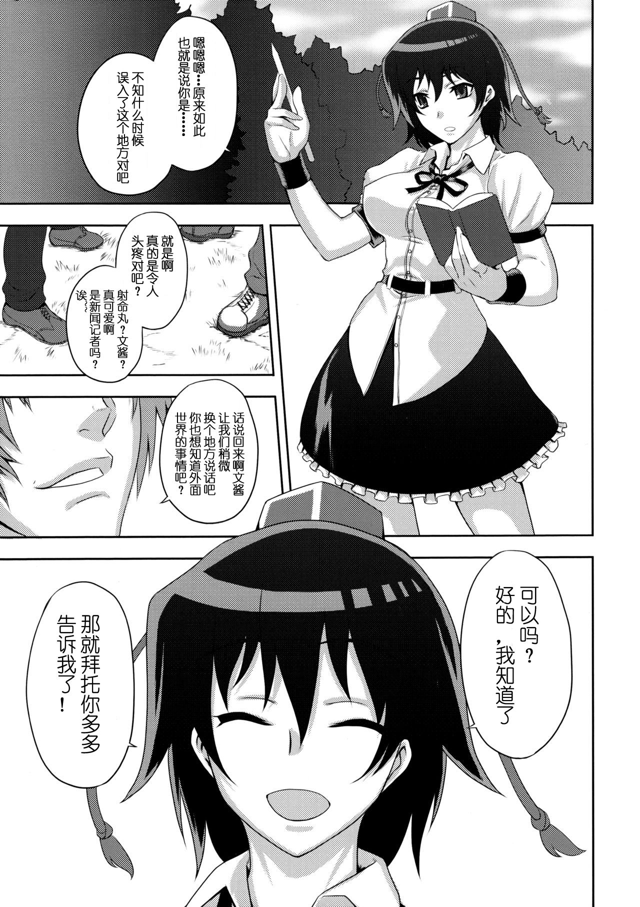 (C77) [Avion Village (Johnny)] Shigyaku Gensoukyou -Shameimaru Aya- (Touhou Project) [Chinese] [荷包汉化] page 4 full