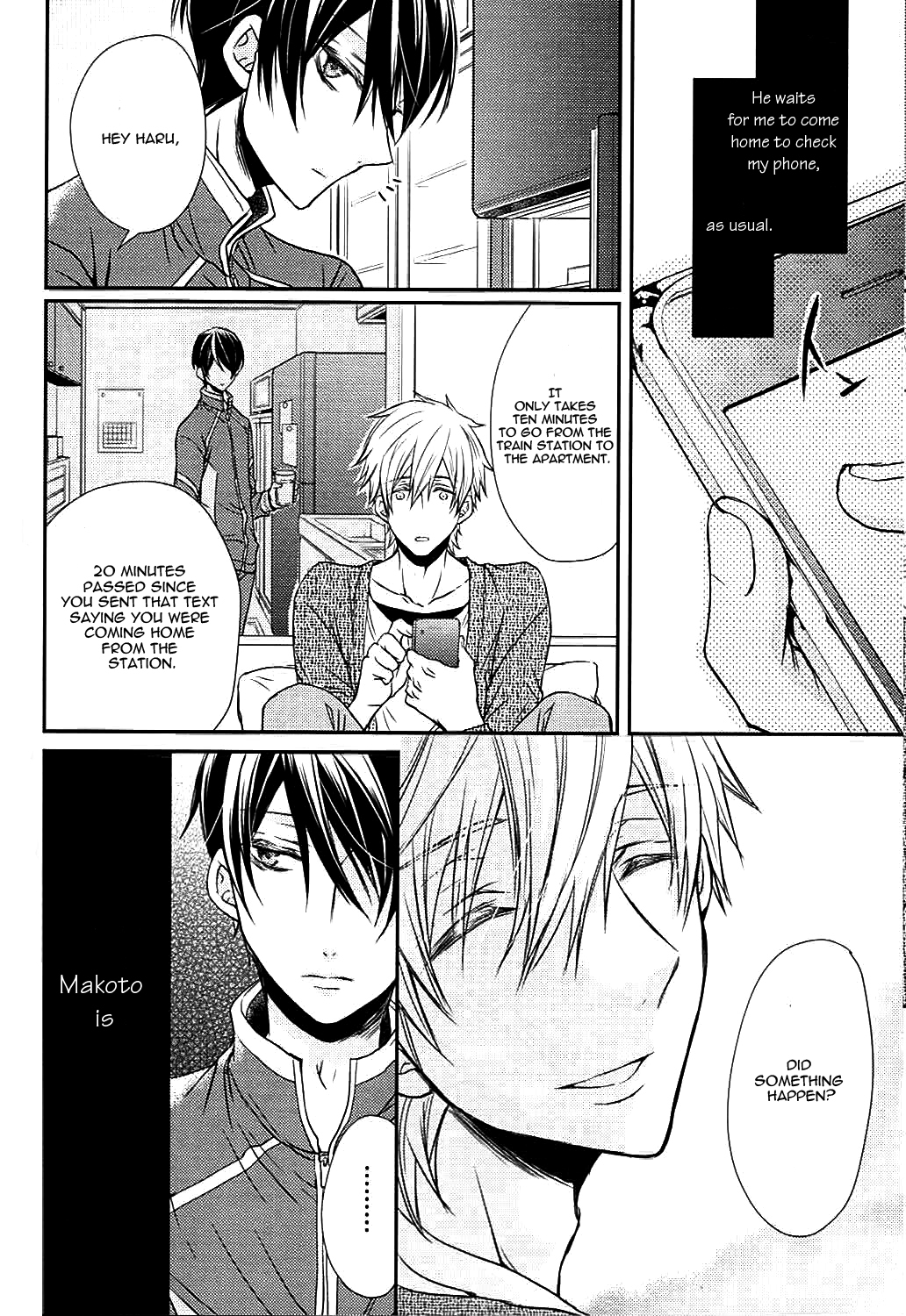 (C85) [Juurokugoh (Tohru)] Sokubaku-kei Kareshi. | Boyfriend Restraint System (Free!) [English] {shotas.tumblr.com} page 11 full