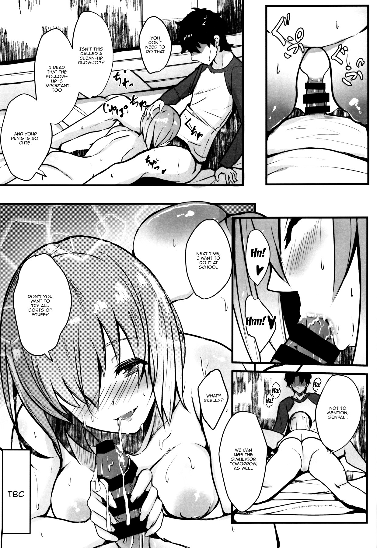 (C96) [Yurutto Pocket (Untue)] Mash to Koukou Seikatsu Seifuku Hatsu Ecchi Hen | Having a Lewd Highschool Life With Mash (Fate/Grand Order) [English] {Doujins.com} page 22 full