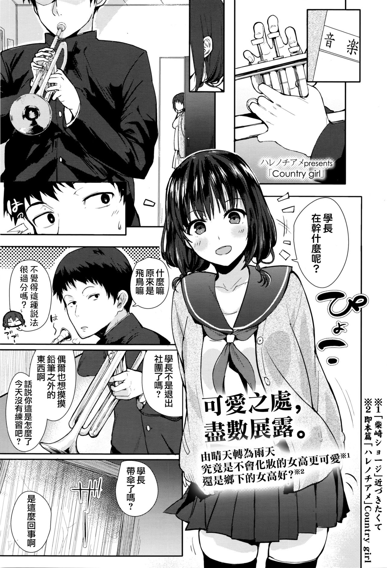 [Harenochiame] Country girl (COMIC Koh Vol.8) [Chinese] [夢之行蹤漢化組] page 1 full