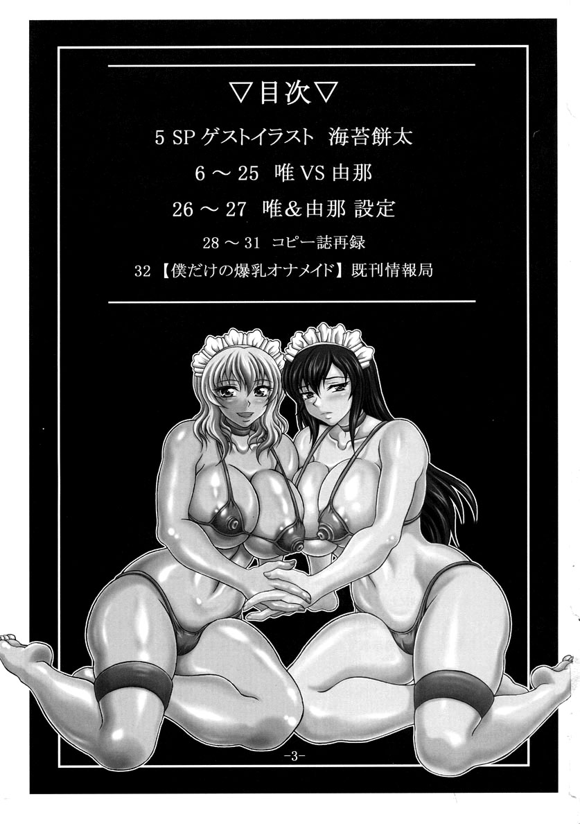 (C72) [INSERT (KEN)] Boku dake no Bakunyuu Ona-maid -Yui VS Yuna- | My Very Own Giant-titted Fucktoy Maid -Yui vs Yuna- [English] [jonaq] page 2 full