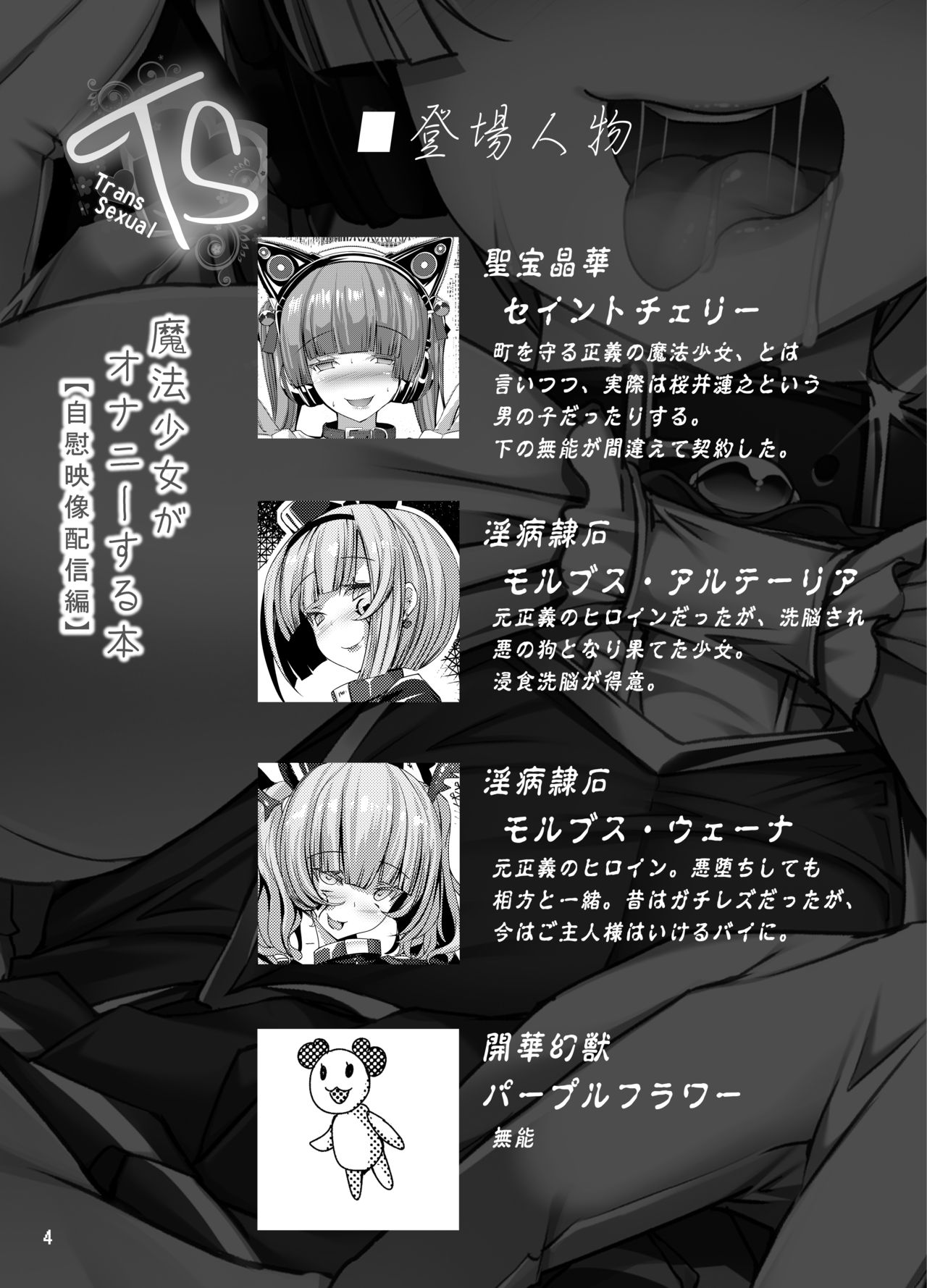 [Tori no Oishii Tokoro (Torisan)] TS Mahou Shoujo Ga Onanie Suru Hon ~Jii Eizou Haishin Hen~ [Digital] page 4 full