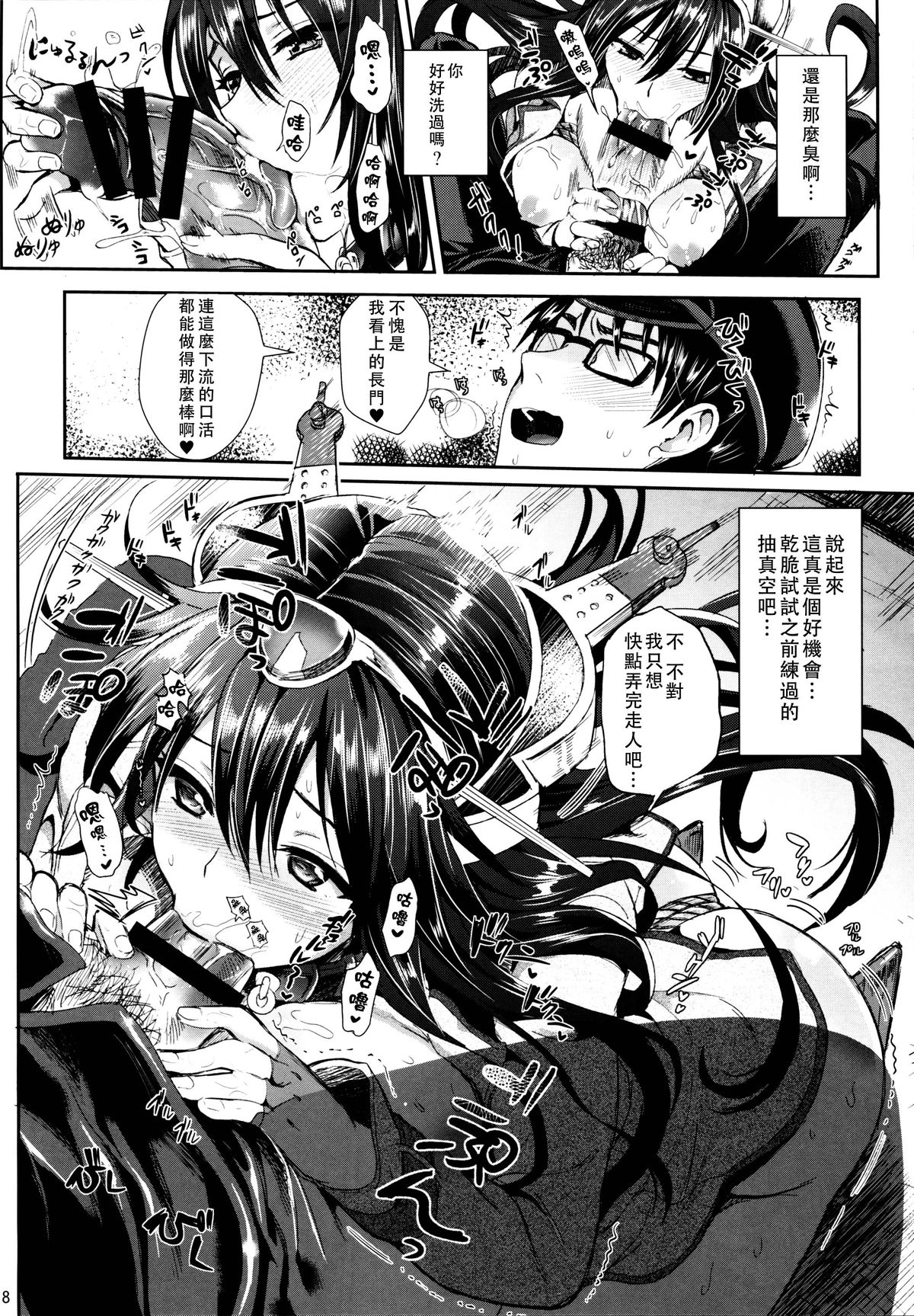 (C87) [YURIRU-RARIKA (Kojima Saya, Lazu)] Senkan Nagato to Hentai Teitoku (Sono Ni) (Kantai Collection -KanColle-) [Chinese] [无毒汉化组 X 屏幕脏了汉化组] page 7 full