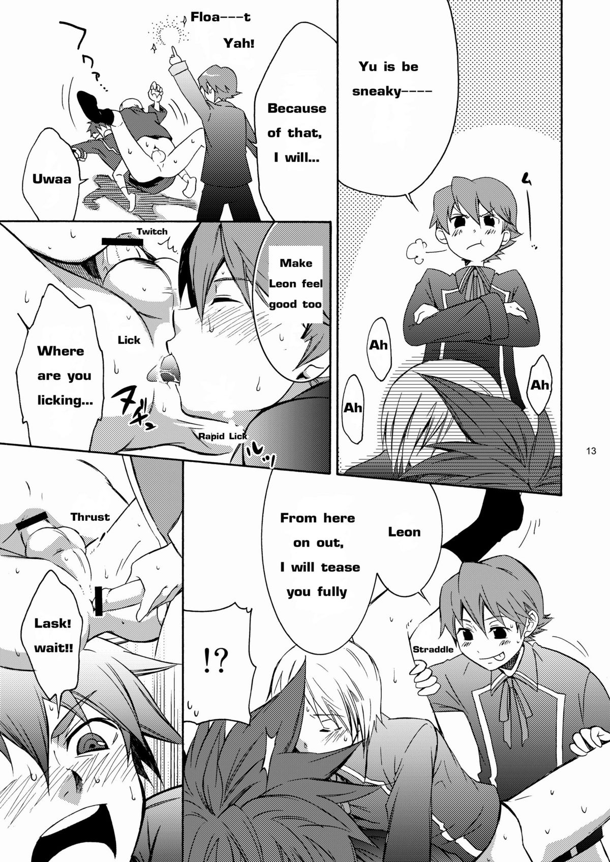 [Panda 4gou (Shimaki Yousuke)] Leon ga Uke na Hon (Quiz Magic Academy) [English] [Leafkun] [Digital] page 12 full