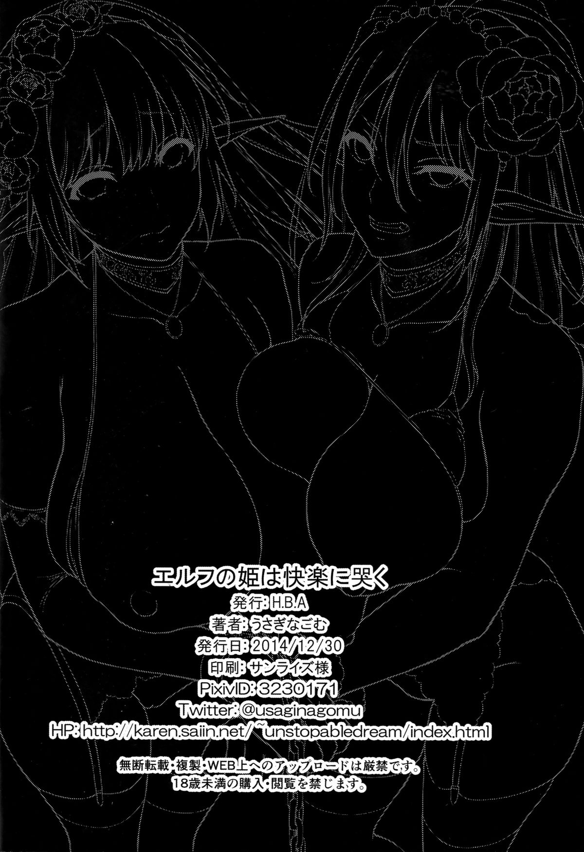 (C87) [H.B.A (Usagi Nagomu)] Elf no Hime wa Kairaku ni Naku page 41 full