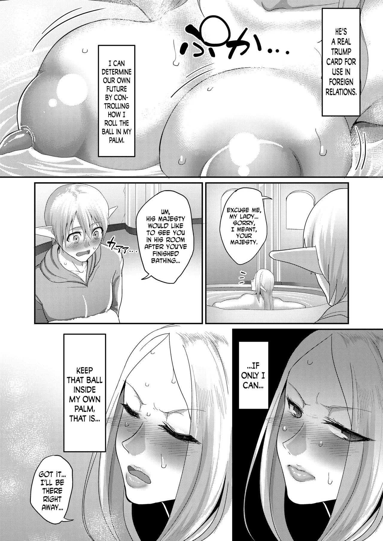 [B.B.T.T. (Yamamoto Zenzen)] Takabisha Elf Kyousei Konin!! 2 [English] [Digital] page 6 full