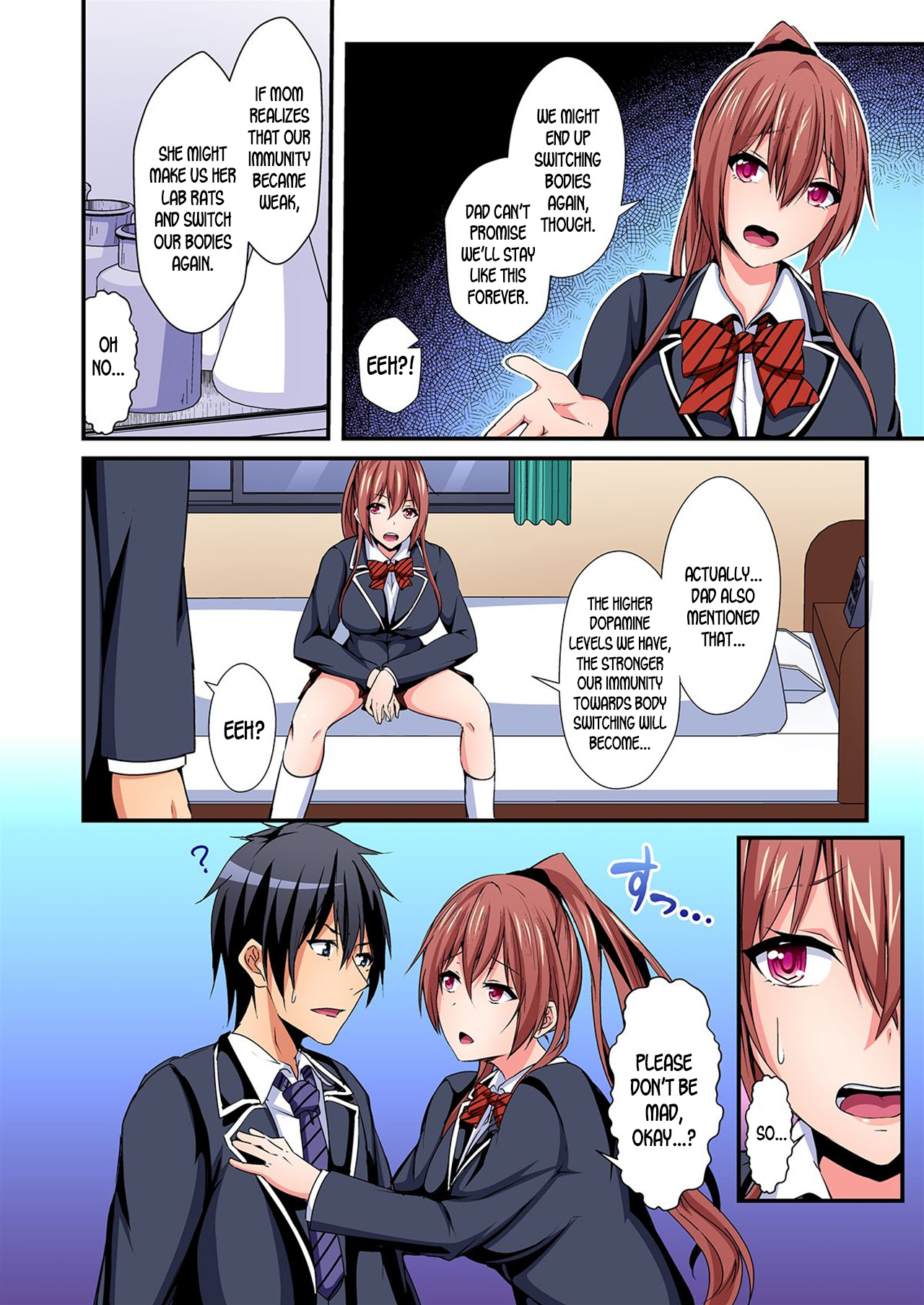 [Suishin Tenra] Switch bodies and have noisy sex! I can't stand Ayanee's sensitive body ch.1-5 [desudesu] page 111 full