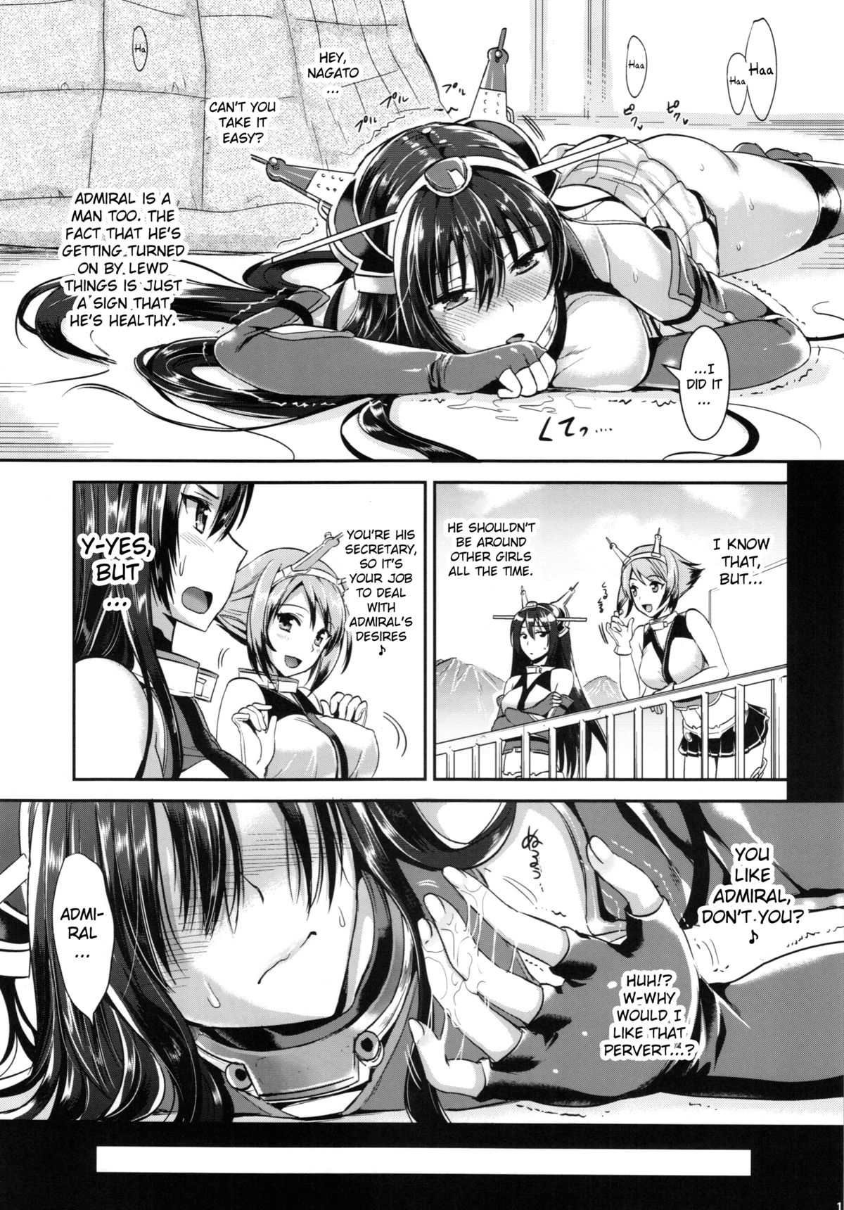 (C85) [YURIRU-RARIKA (Kojima Saya, Lazu)] Senkan Nagato to Hentai Teitoku | Battleship Nagato and Perverted Admiral (Kantai Collection -KanColle-) [English] [MintVoid] page 13 full