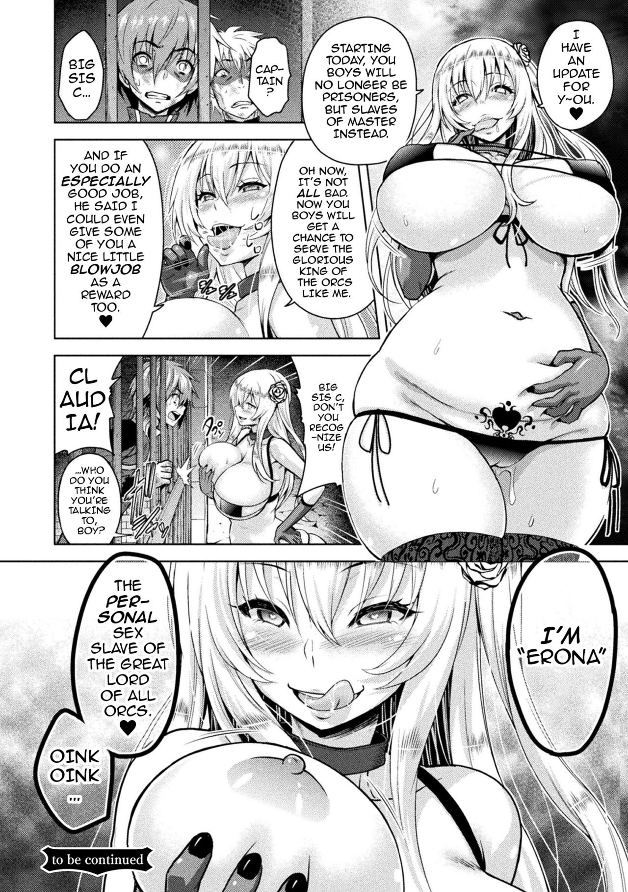 [Yamada Gogogo] Erona ~Orc no Inmon ni Okasareta Onna Kishi no Matsuro~ | Erona ~The Fall of a Beautiful Knight Cursed with the Lewd Mark of an Orc~ Ch. 1-3 [English] {darknight} page 77 full