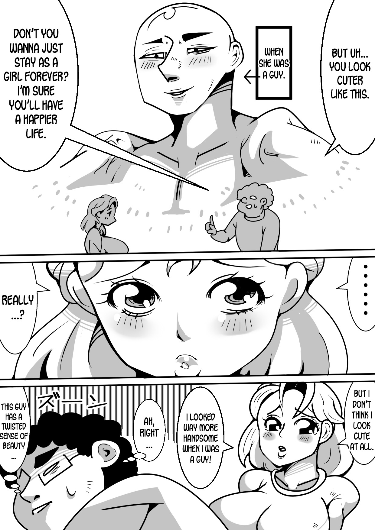 [Nekorondoru (Tokei)] Nyotaika Shita Tomodachi ga Yattekita Hanashi [English] [desudesu] page 6 full