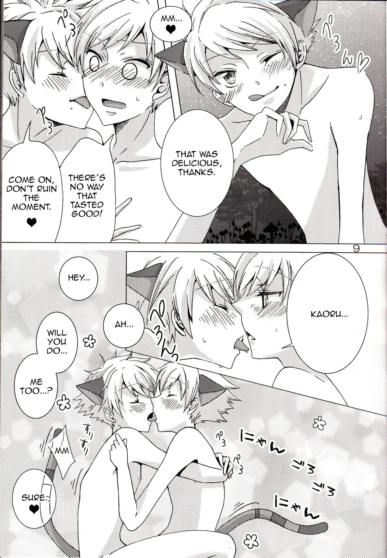 (C78) [Futago Beya (Kitayori Minami)] -Shokushu- Nyan Nyan Panic | -Tentacles- Mew Mew Panic | (Ouran High School Host Club) [English] [Zero Translations] page 7 full
