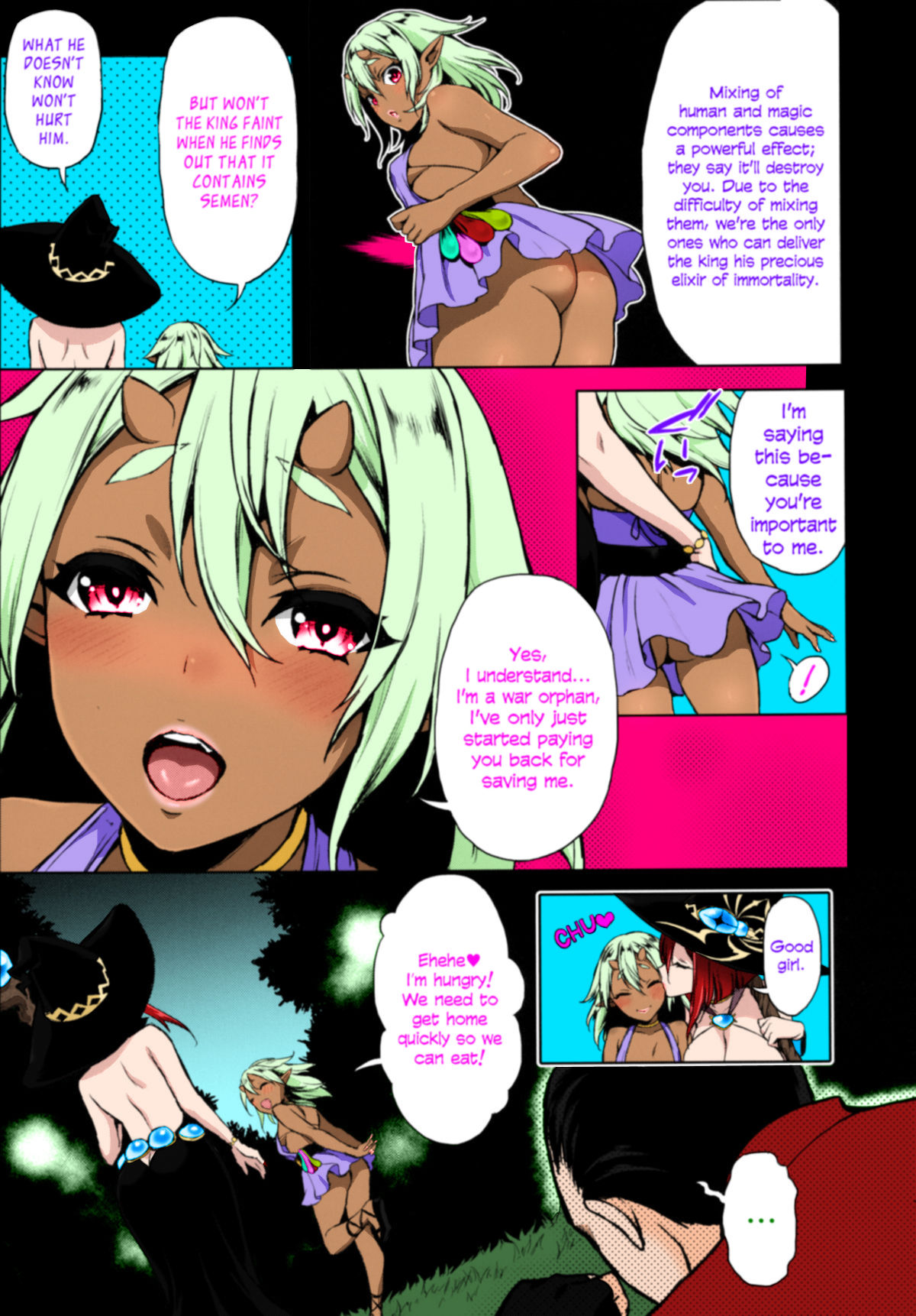 (C86) [H.B.A (Usagi Nagomu)] Shibori Majo | Milking Witch [English] =LWB= [Colorized] page 12 full