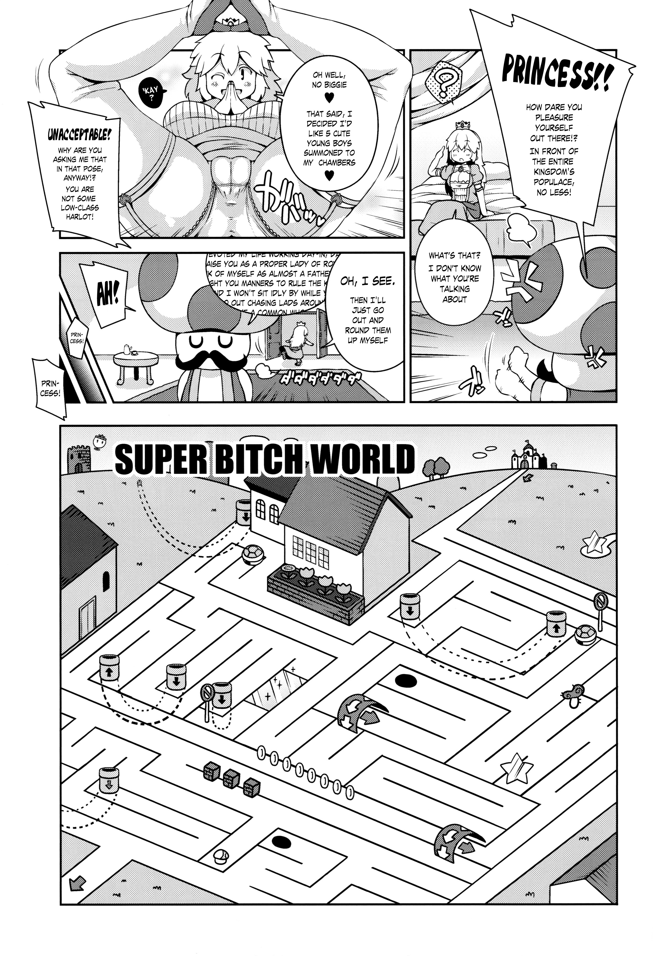 (C87) [Watosato (Sugiura Sen)] SUPER BITCH WORLD (Super Mario Bros.) [English]  {risette-translations} page 6 full